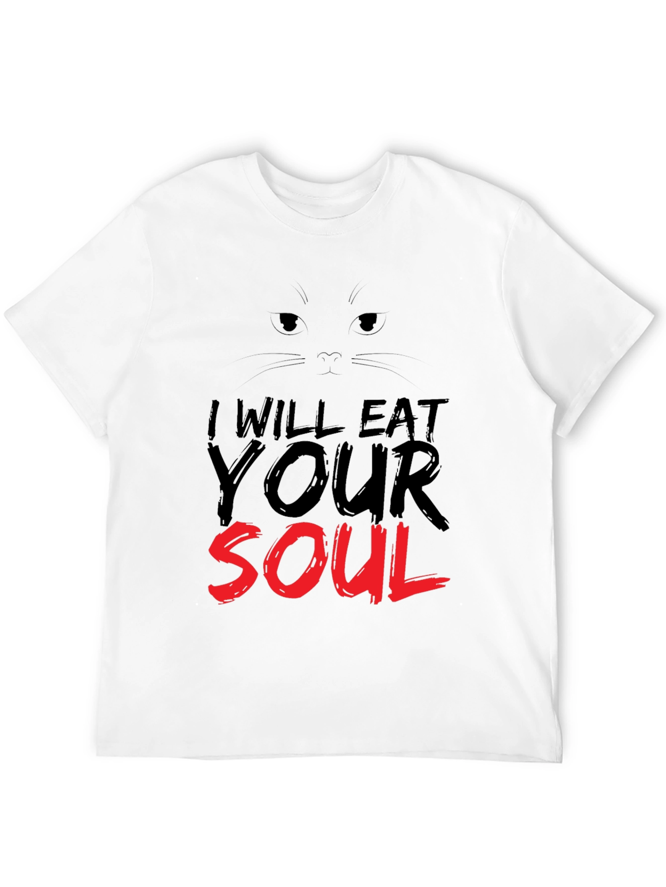 Black I Will Eat Your Soul Graphic Tee - Black Cat view 12