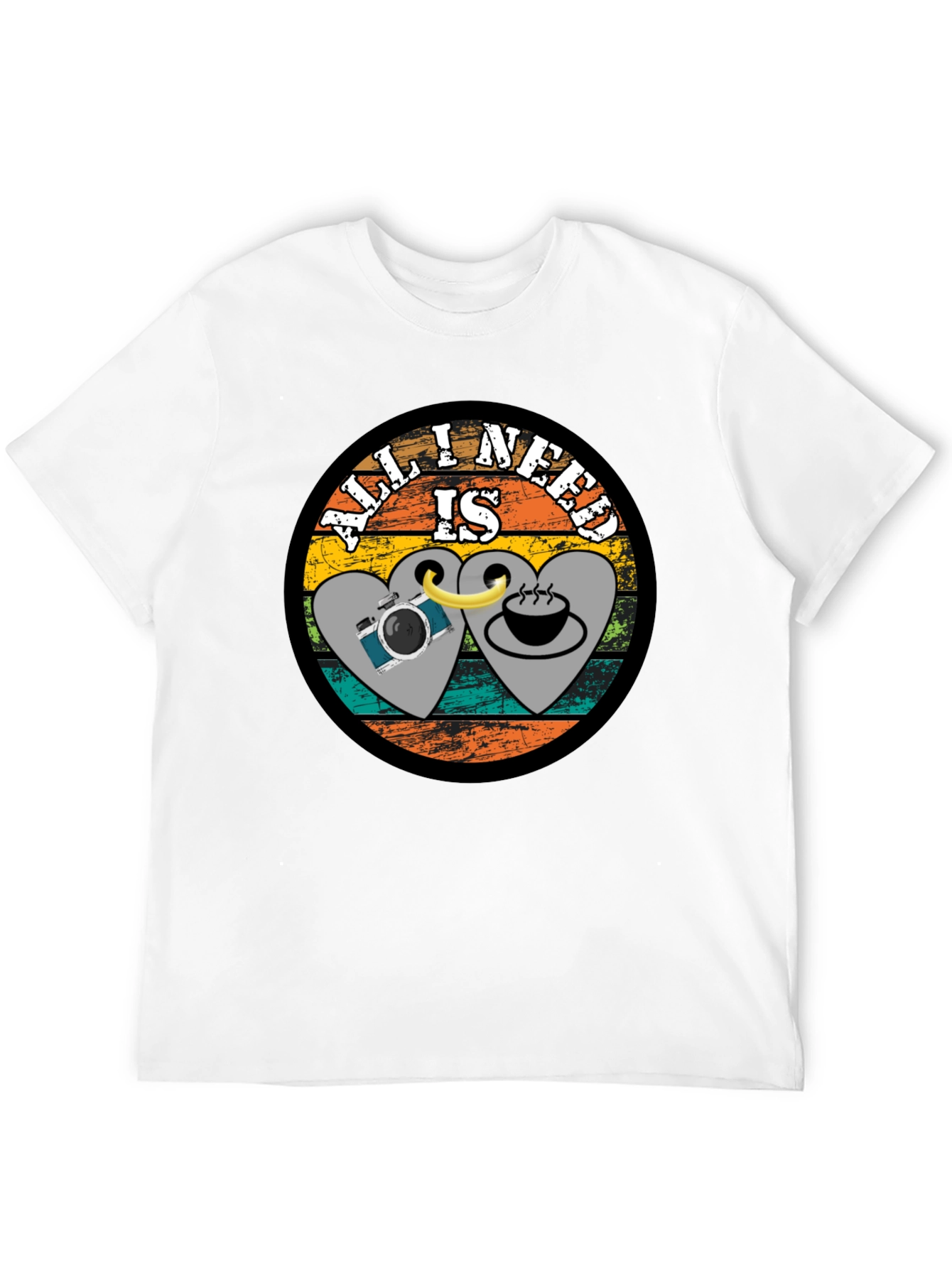 Black All I Need Is Coffee & Camera T-Shirt view 12