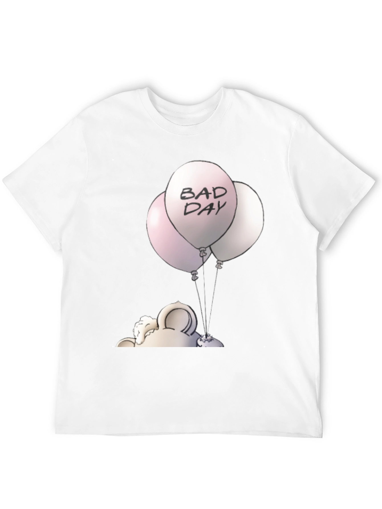 Black Bad Day Balloons Graphic Tee - Unisex Black T-Shirt view 12