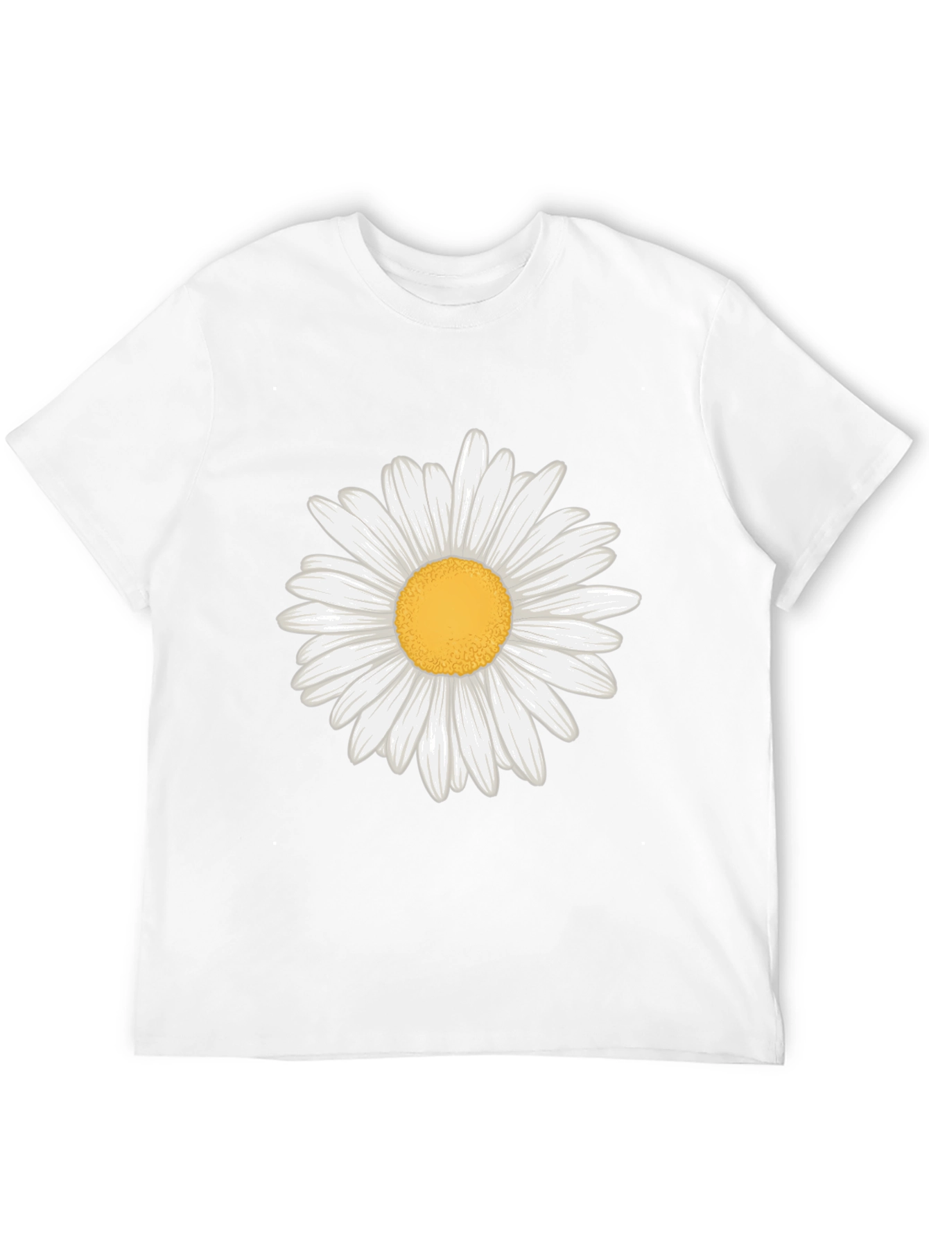 Black Daisy Graphic Tee - Black Cotton Casual view 12