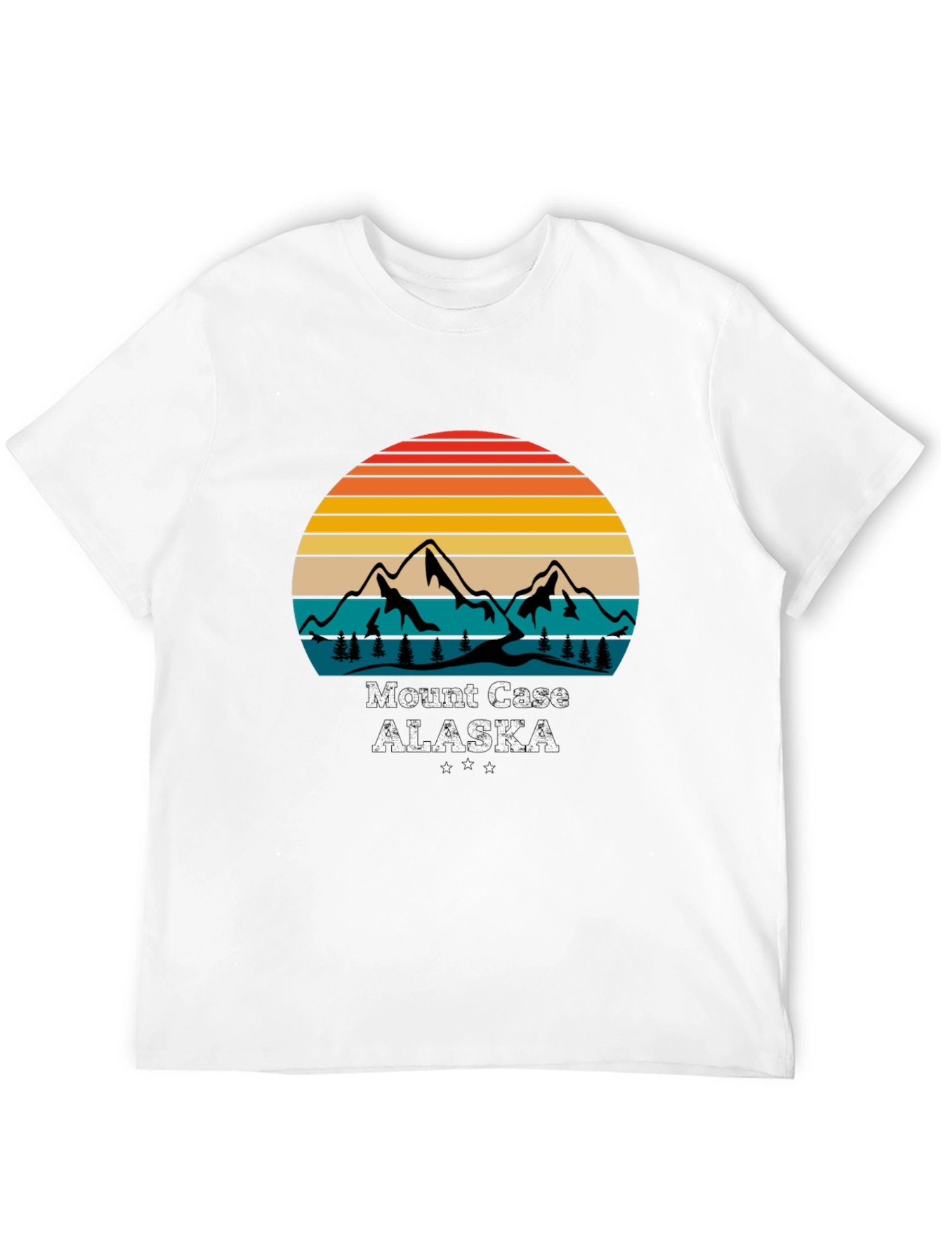 Black Mount Case Alaska Retro Graphic T-Shirt view 12