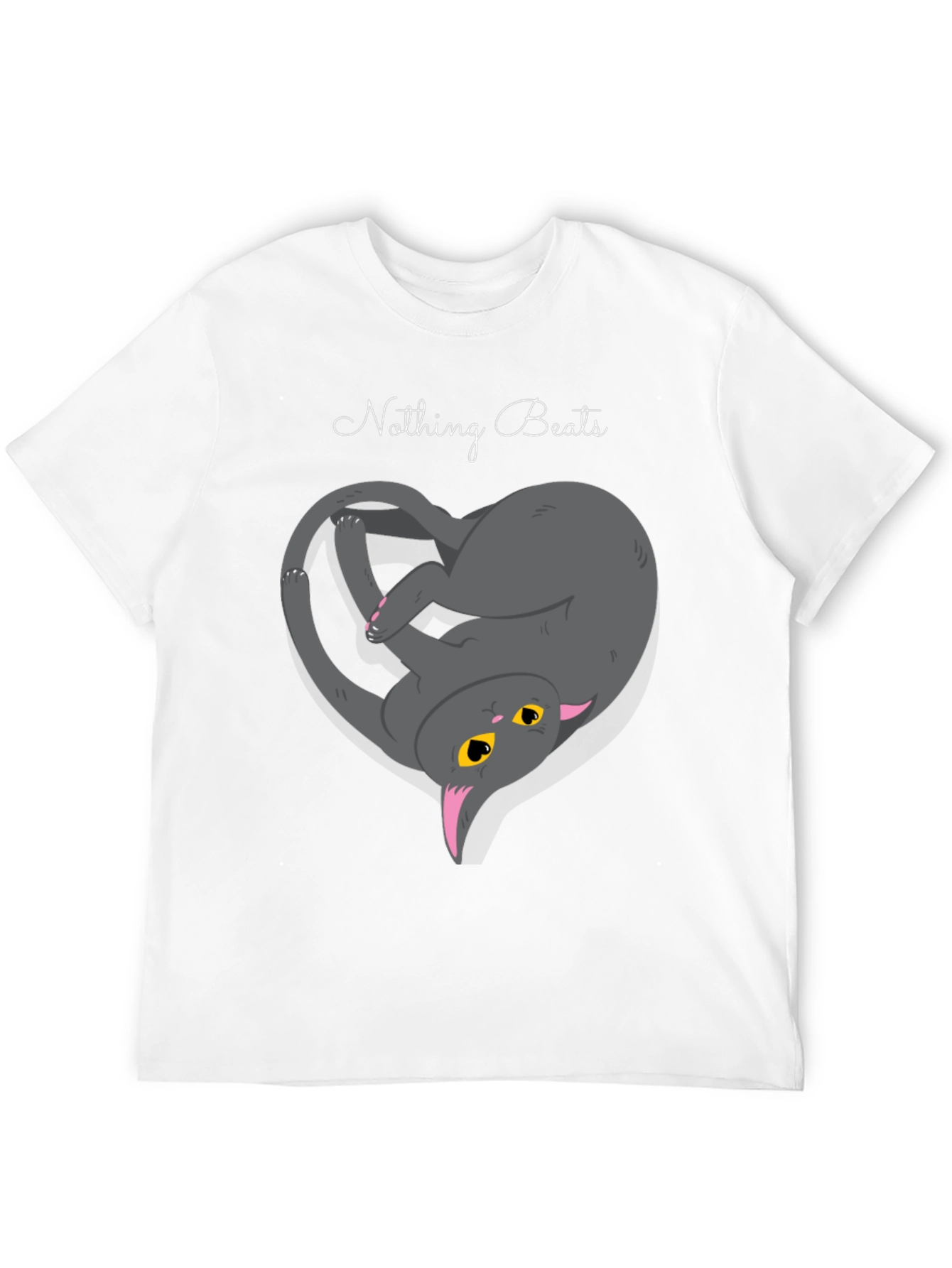 Black Nothing Beats Cat Love T-Shirt view 12