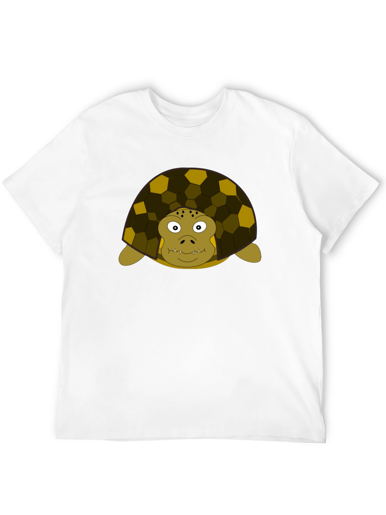 Black Cartoon Turtle Graphic Tee - Unisex Crew Neck T-Shirt view 12