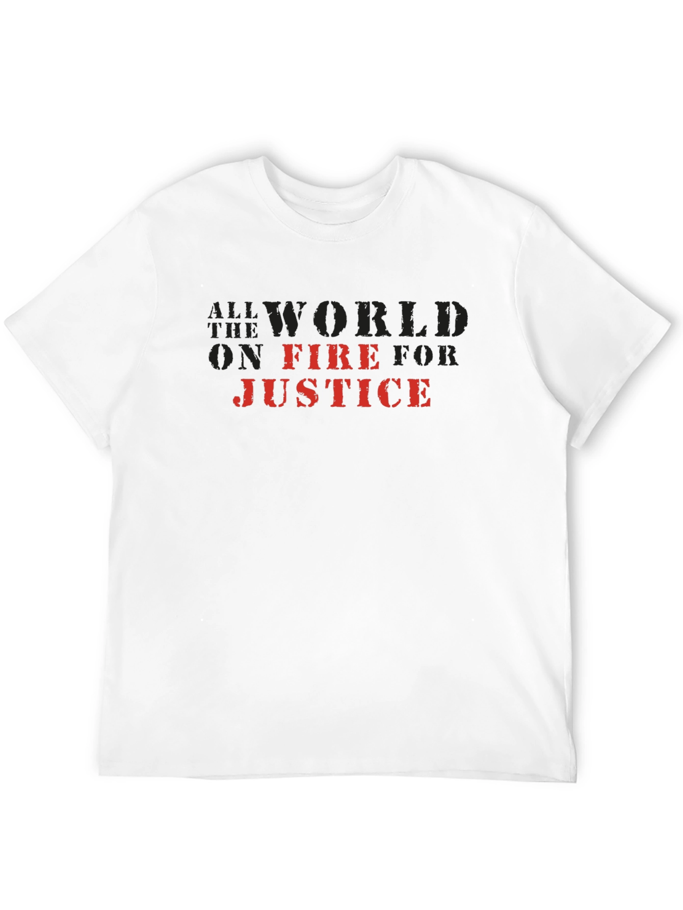 Black World On Fire Justice Graphic Tee - Black view 12