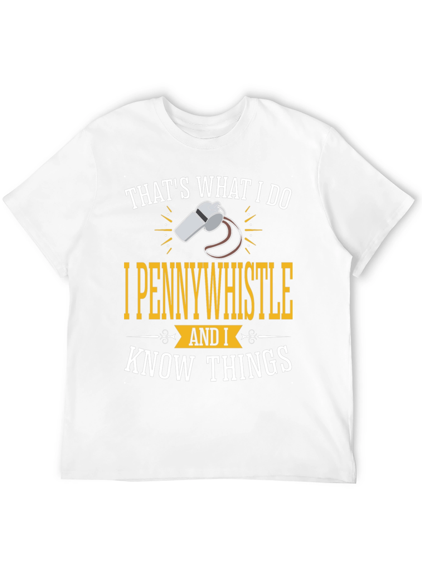 Black I Pennywhistle Funny Graphic T-Shirt view 12