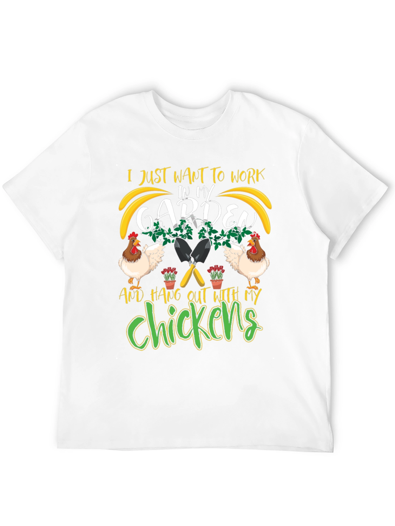 Work in My Garden with Chickens T-Shirt - 12