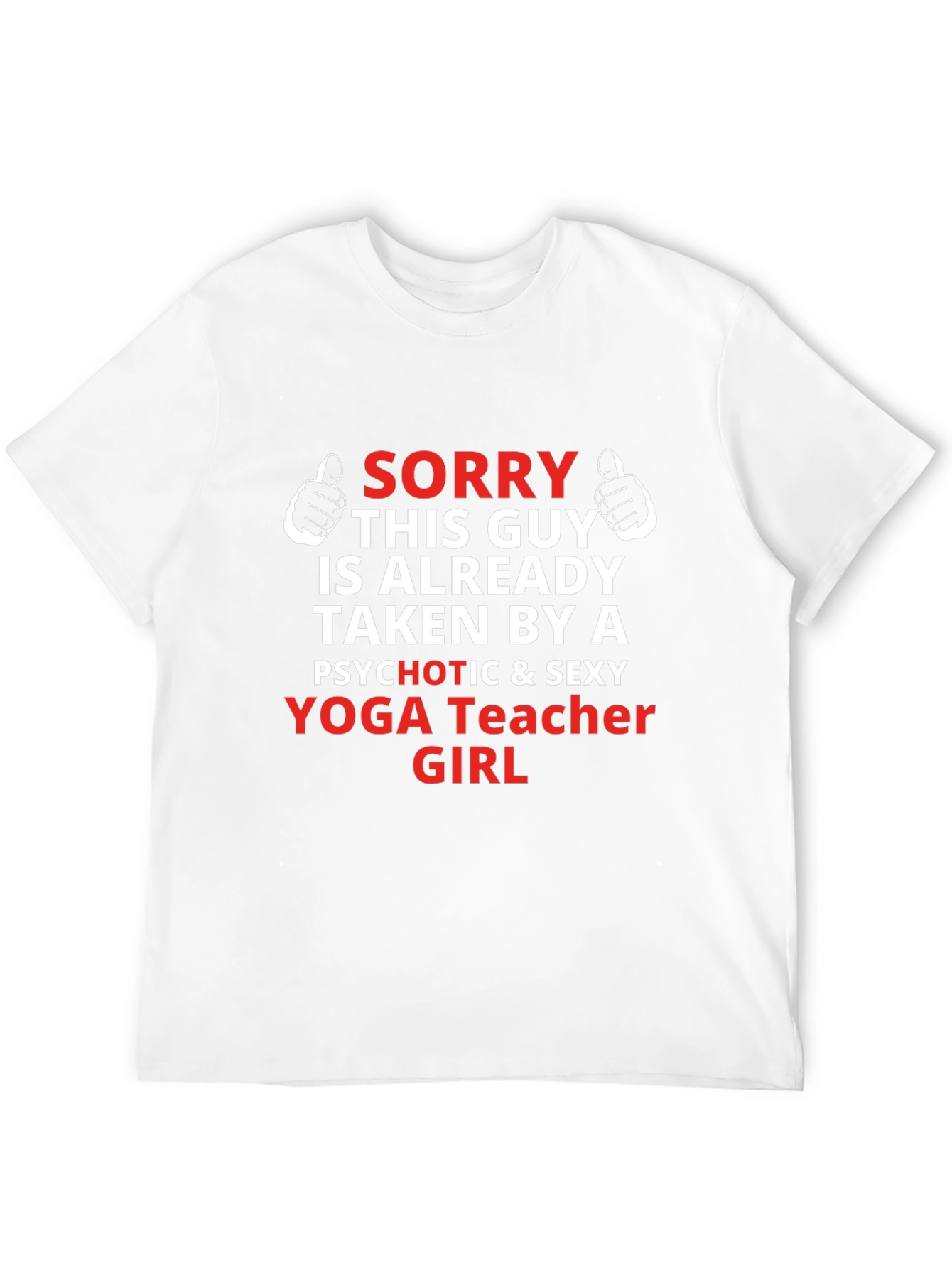 Black Sorry Taken Yoga Teacher Funny Men's T-Shirt view 12