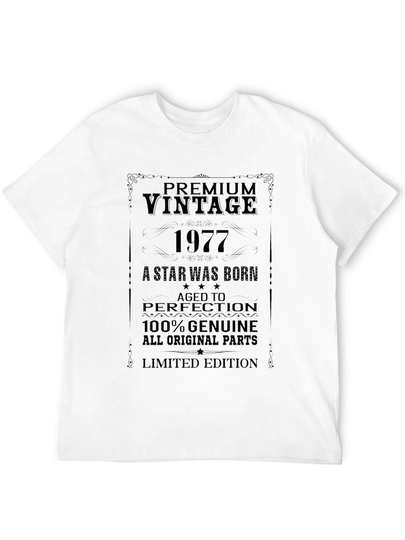Black Premium Vintage 1977 Limited Edition T-Shirt view 12