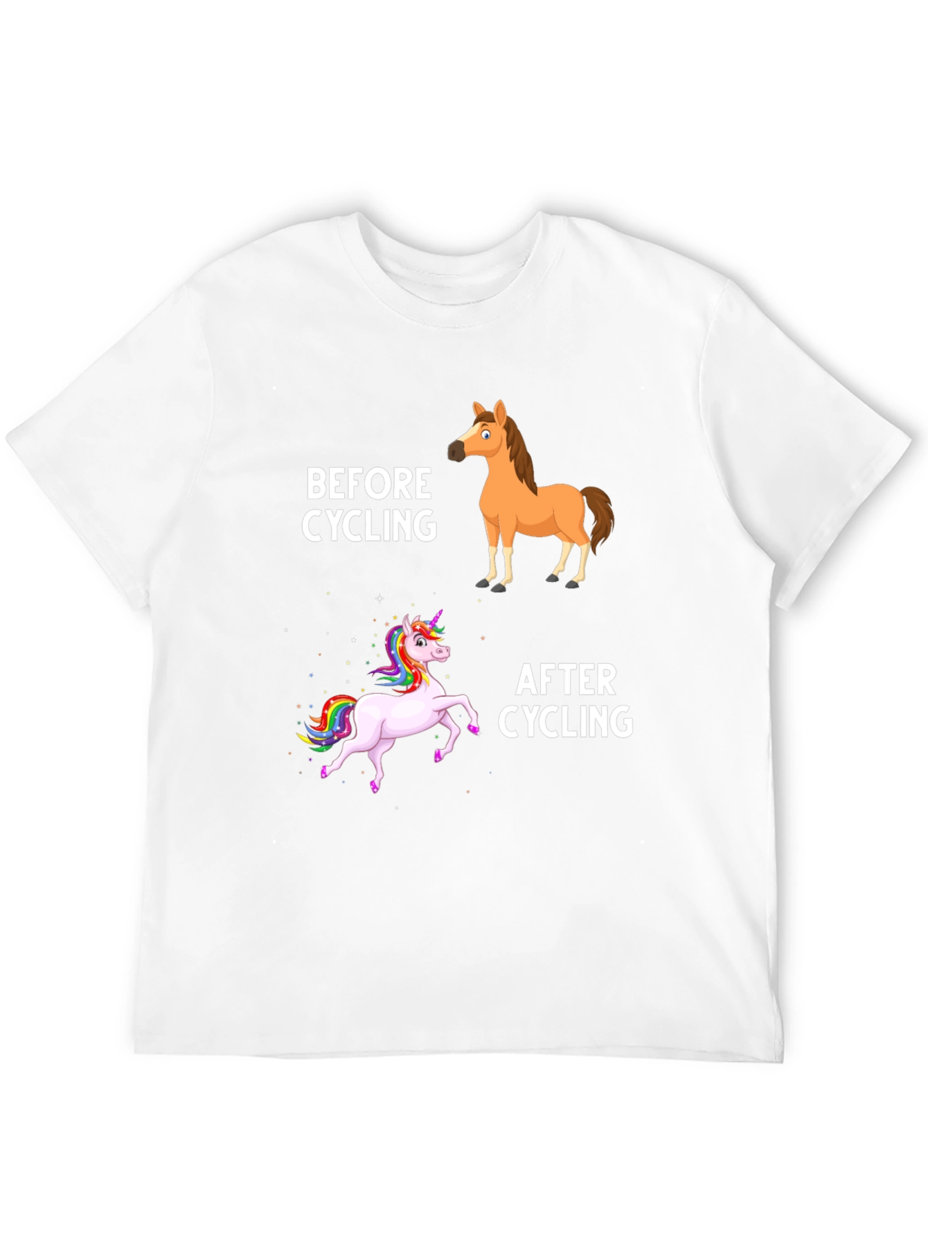 Black Cycling Horse/Unicorn T-Shirt view 12