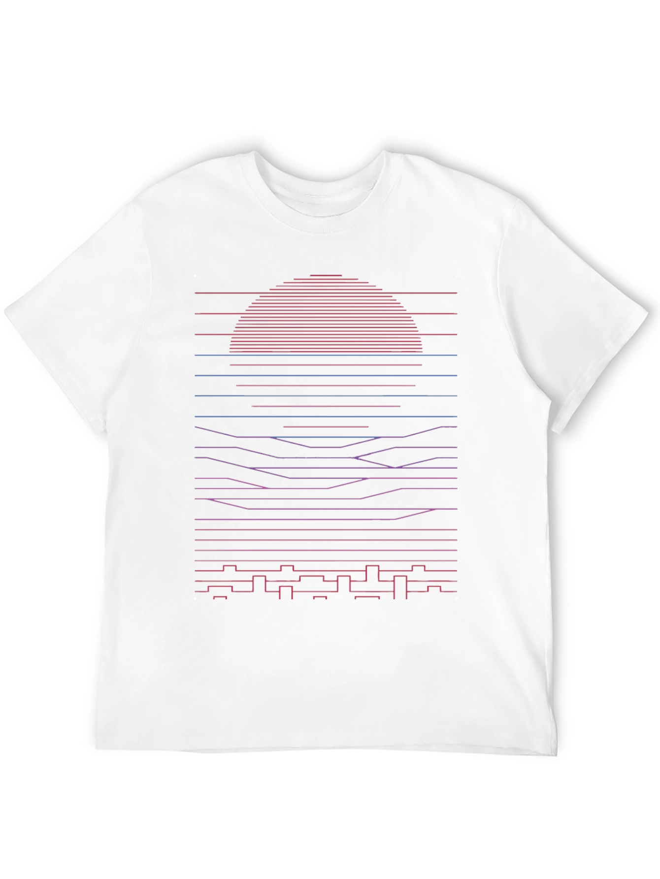 Black Retro Sunset T-Shirt - Synthwave Graphic Tee view 12