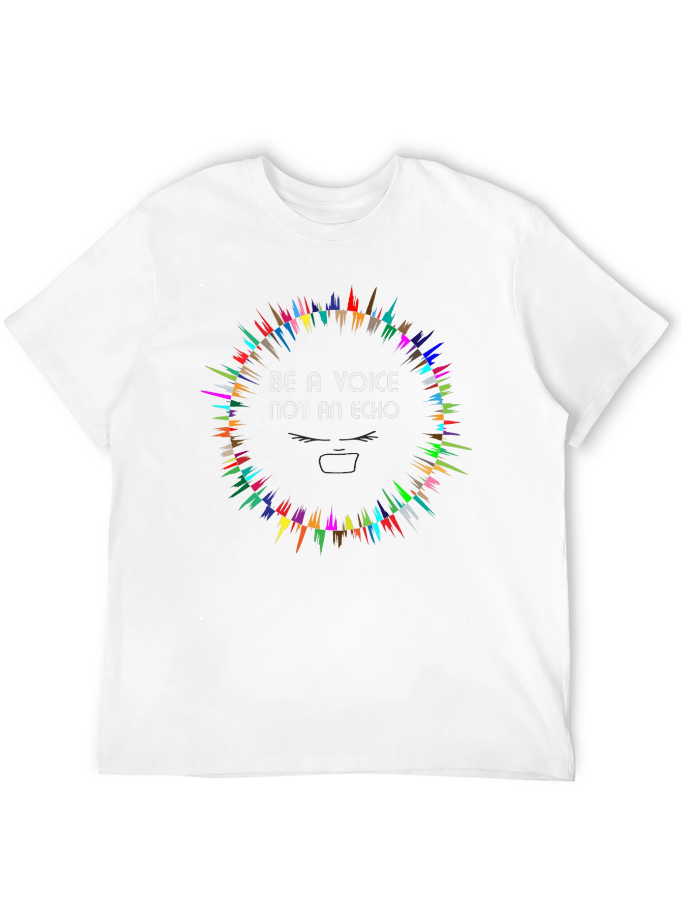 Black Be a Voice Tee - Colorful Statement Shirt view 12