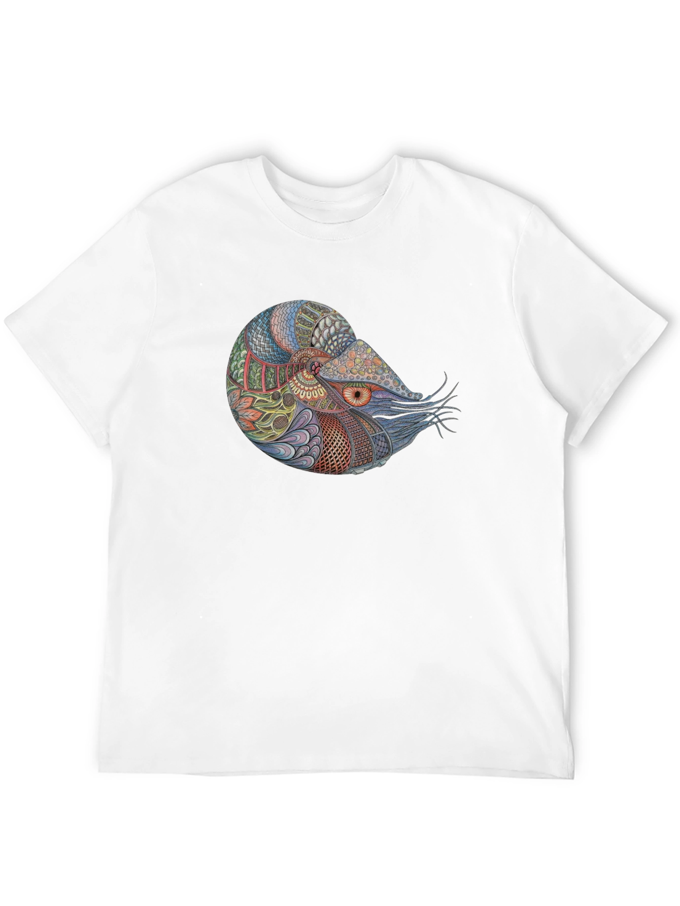 Black Nautilus Graphic Black T-Shirt view 12