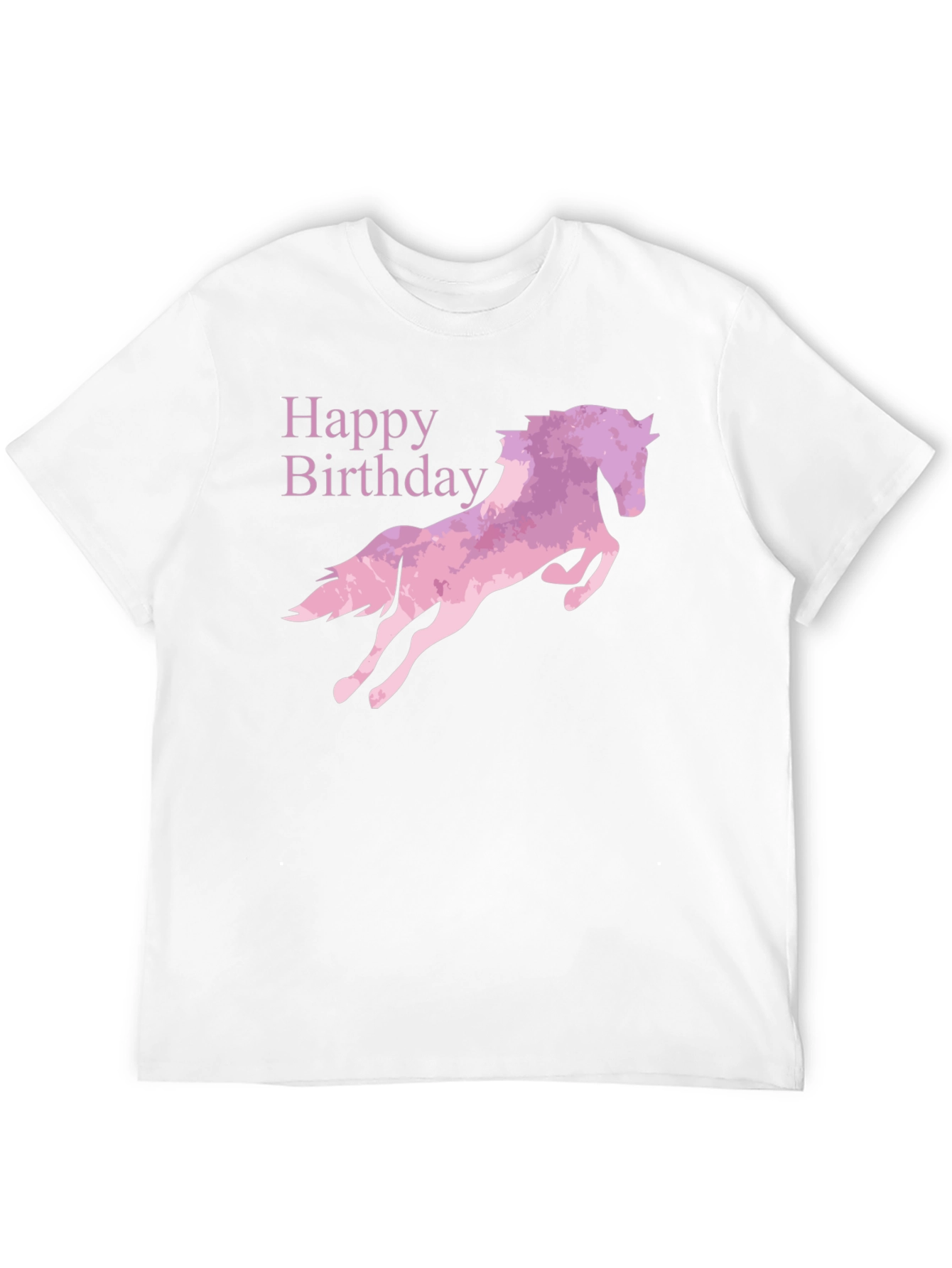 Black Happy Birthday Horse Graphic T-Shirt - Black view 12