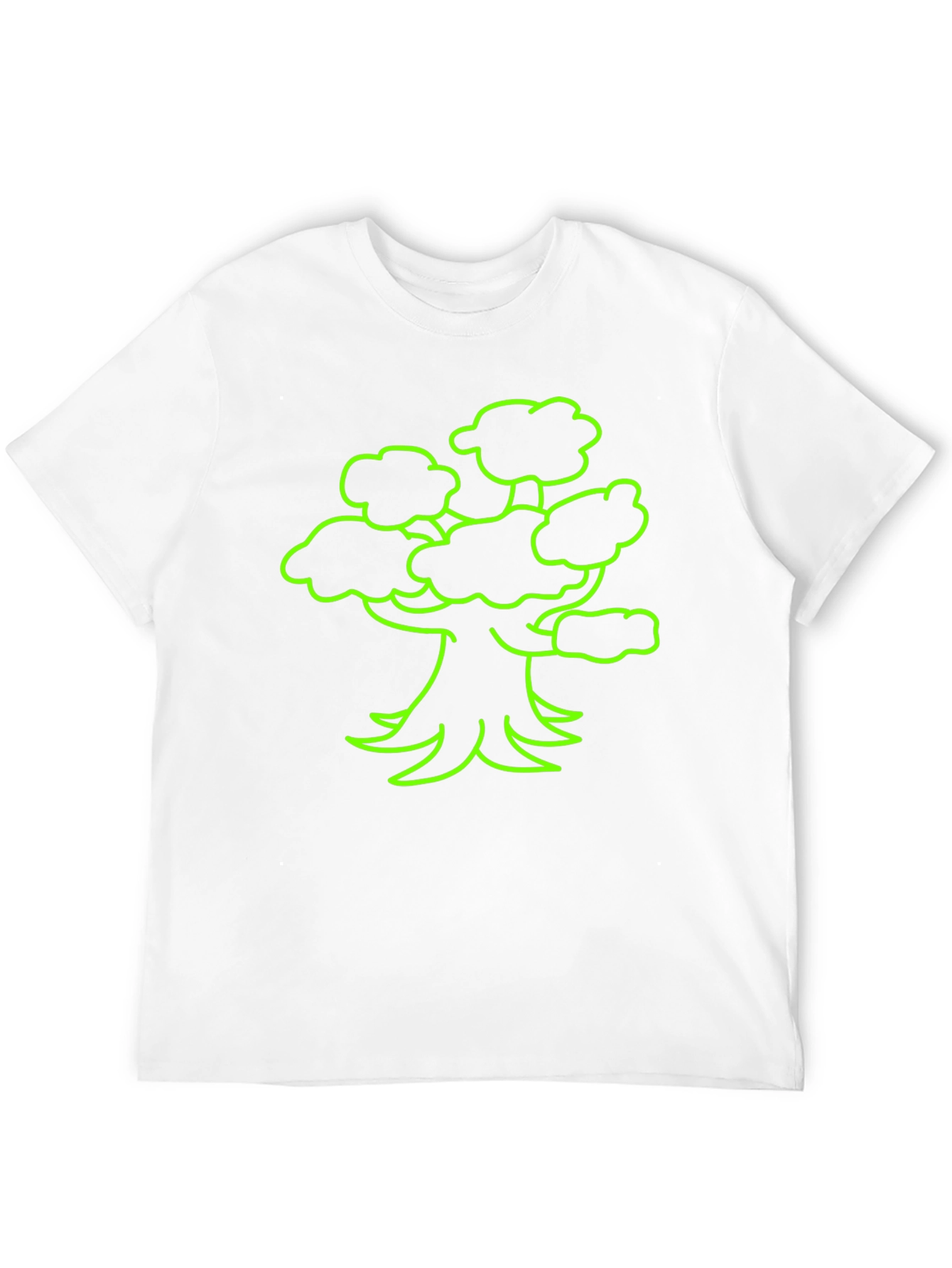 Black Neon Tree Graphic Tee - Black Cotton T-Shirt view 12