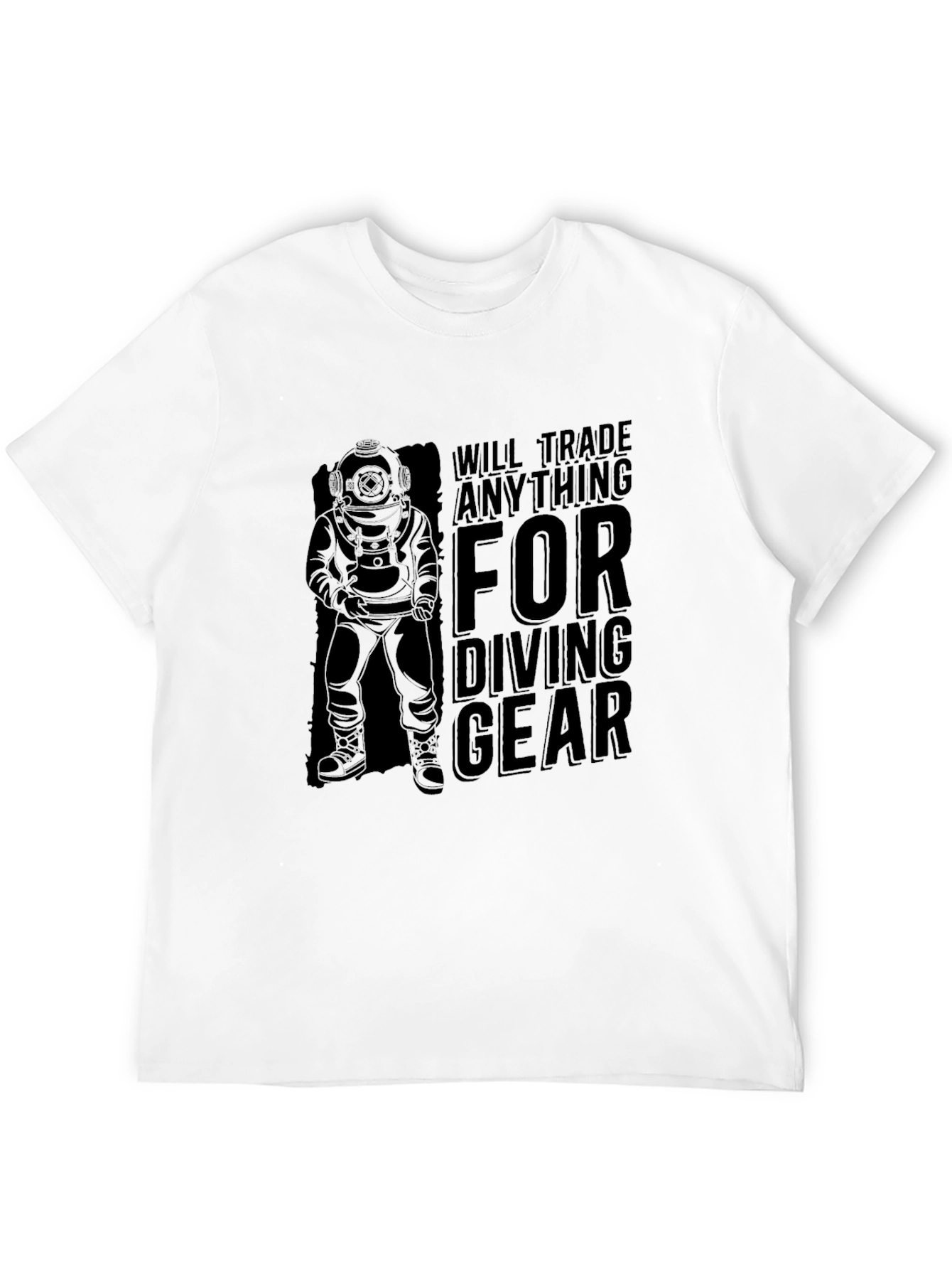 Black Diving Gear T-Shirt - Dive Enthusiast Apparel view 12