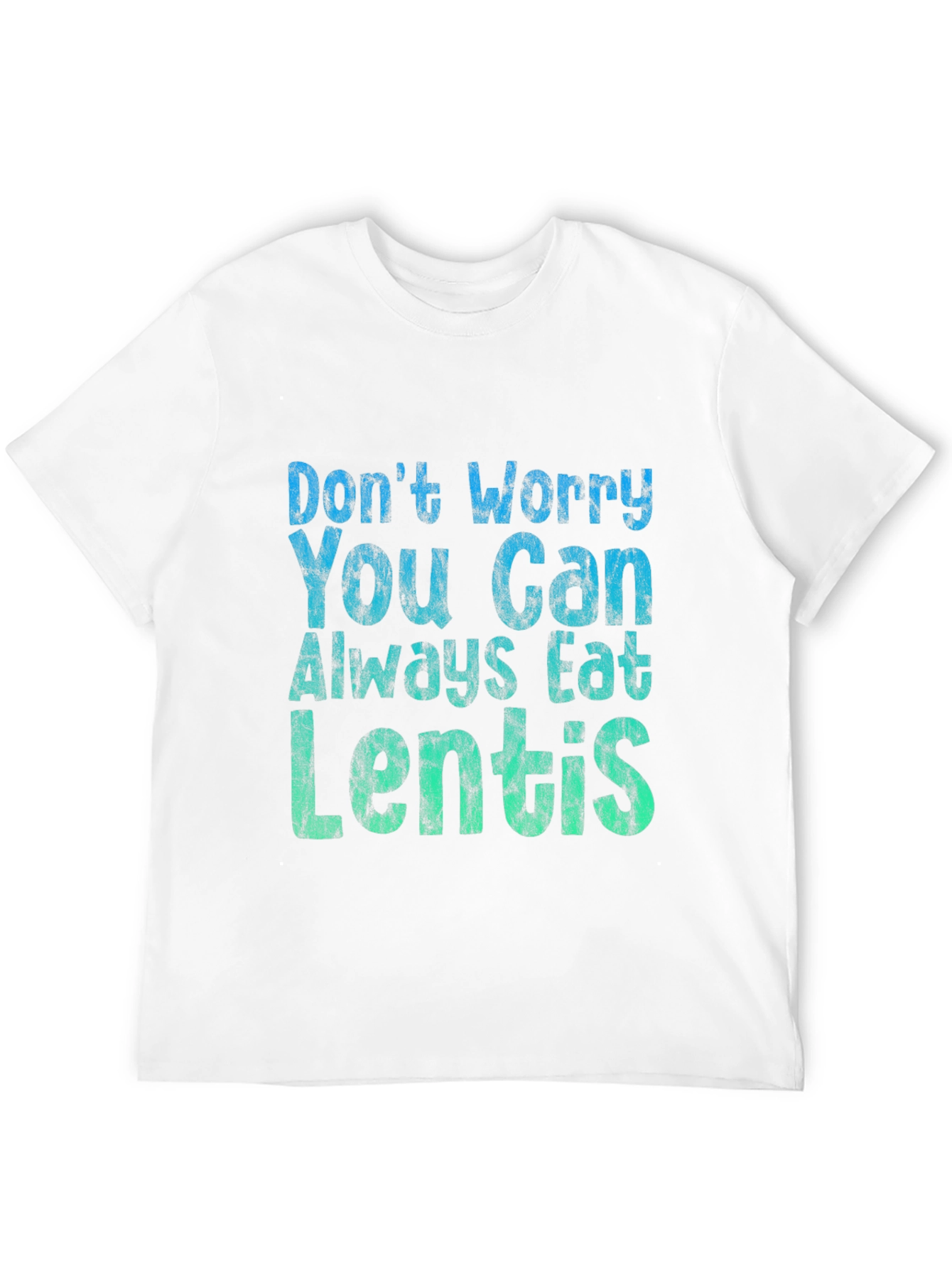Black Don't Worry Eat Lentils T-Shirt - Funny Vegan Tee view 12
