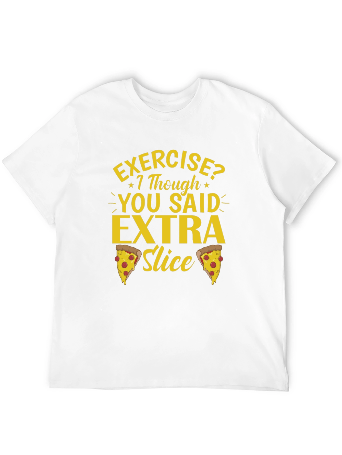 Black Funny Pizza Lover T-Shirt - Extra Slice Design view 12