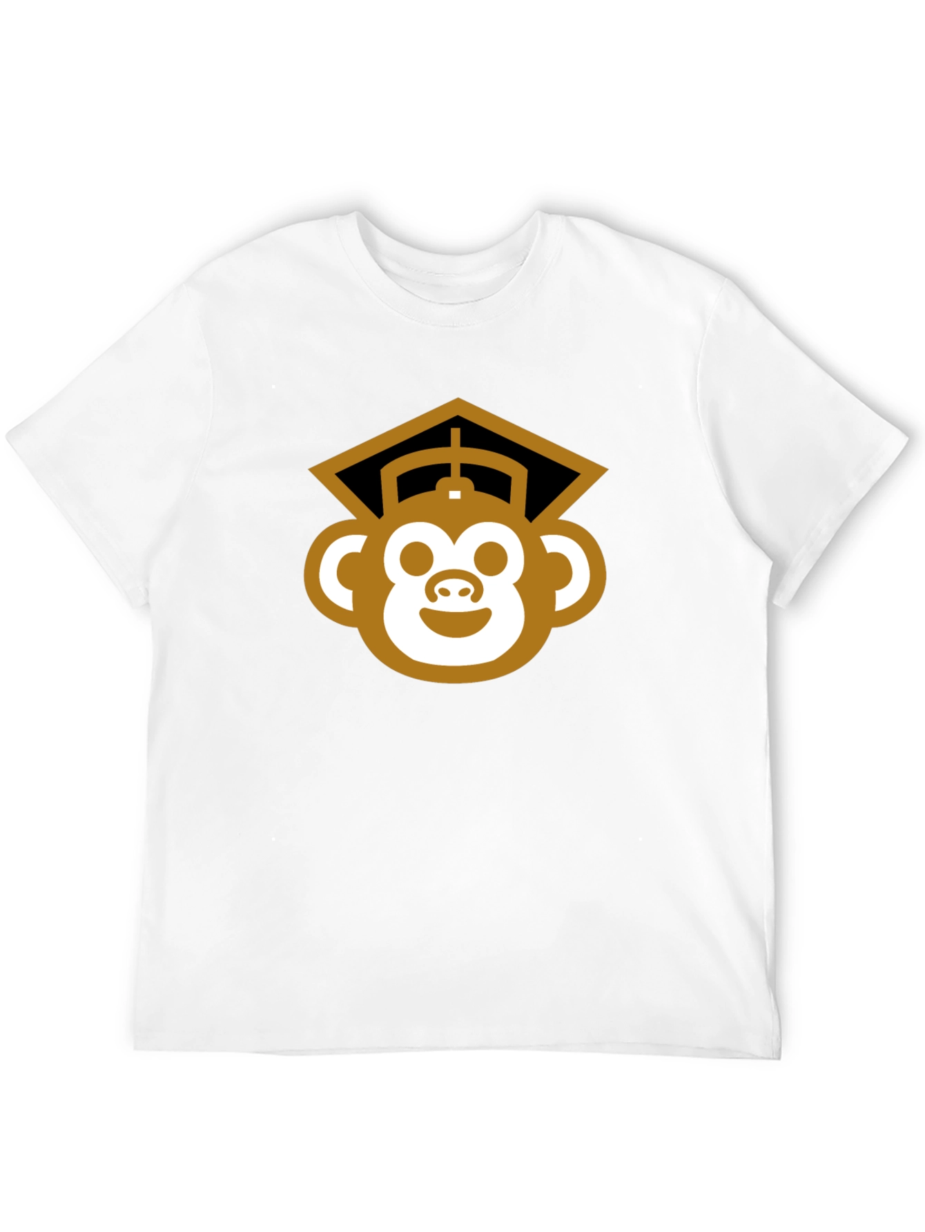 Black Graduation Monkey Tee - Black Cotton Blend T-Shirt view 12