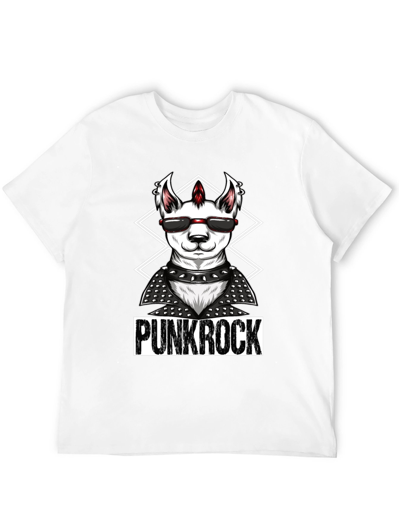 Black Punk Rock Llama T-Shirt - Cool & Edgy Design view 12