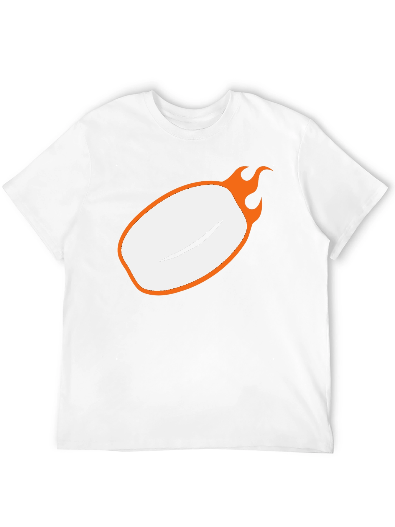 Black Men's Black Graphic Tee - Flaming Oval Design view 12