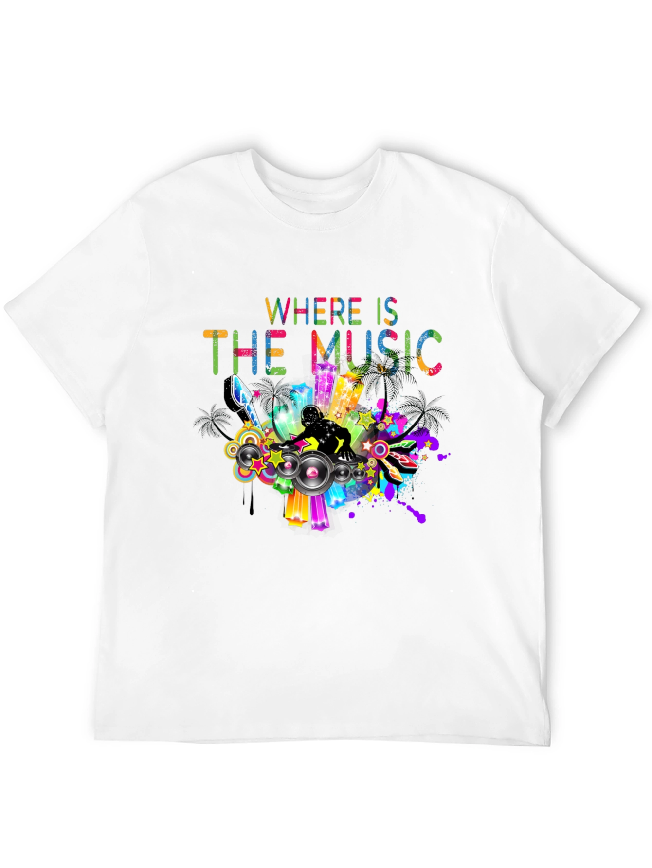 Black Where is the Music DJ Graphic Tee view 12
