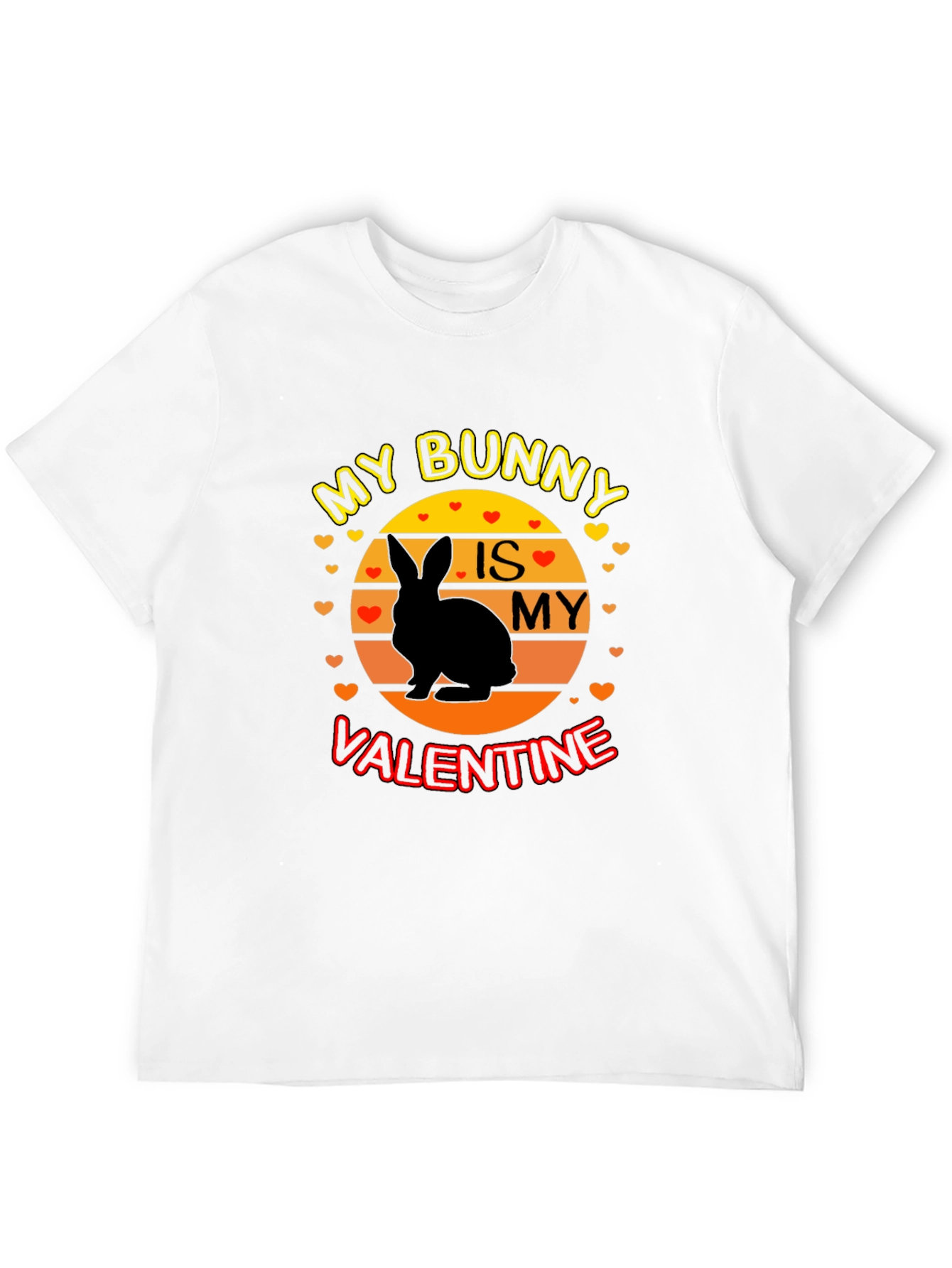 Black My Bunny is My Valentine Graphic T-Shirt view 12