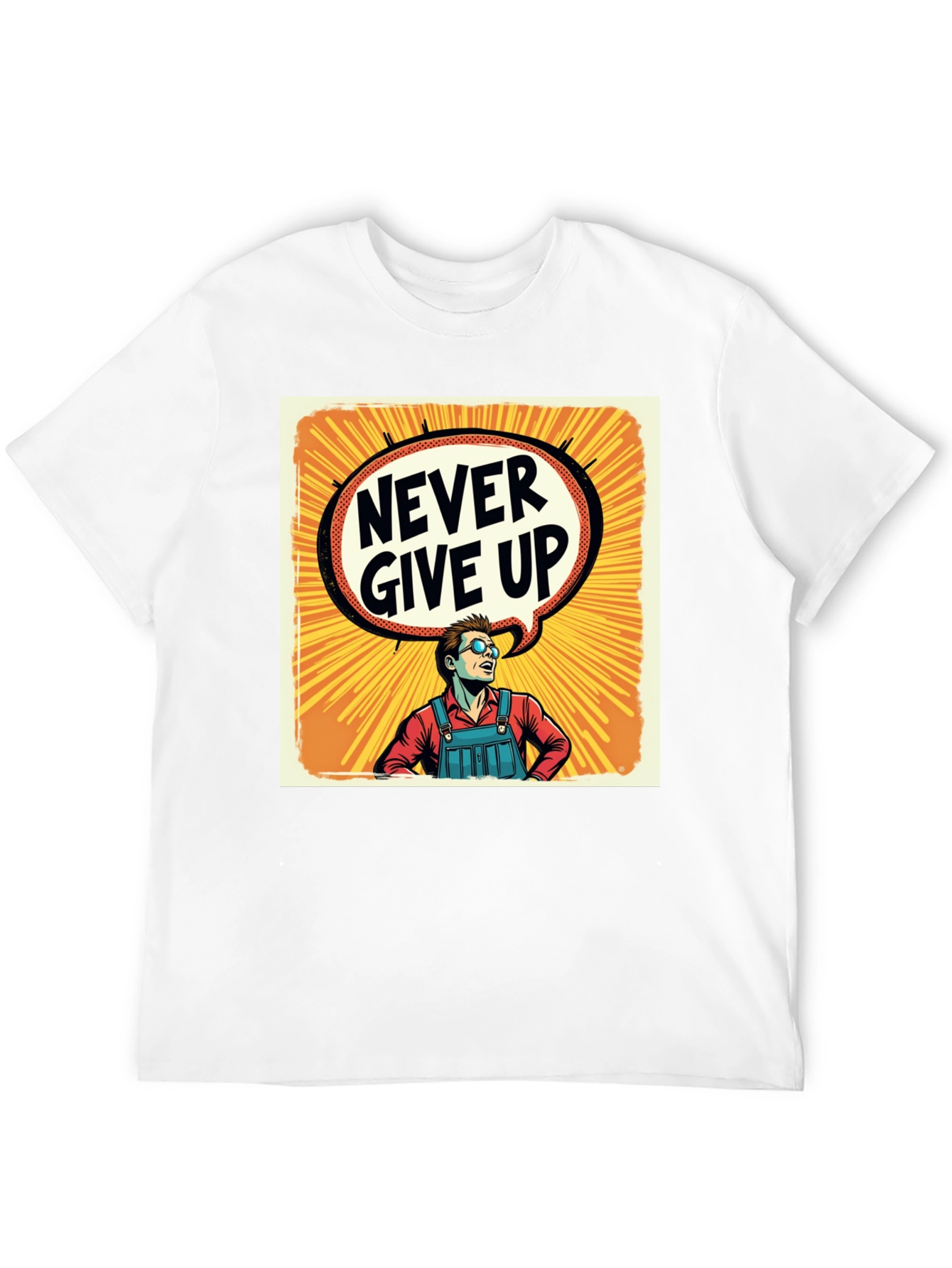 Black Never Give Up T-Shirt - Motivational Graphic Tee view 12