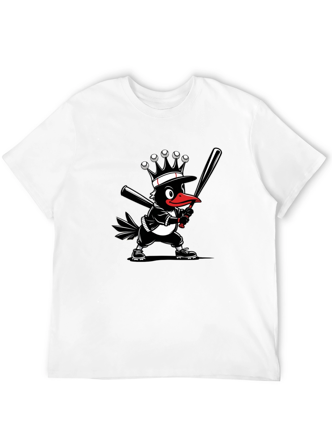 Black Baseball Crow T-Shirt view 12