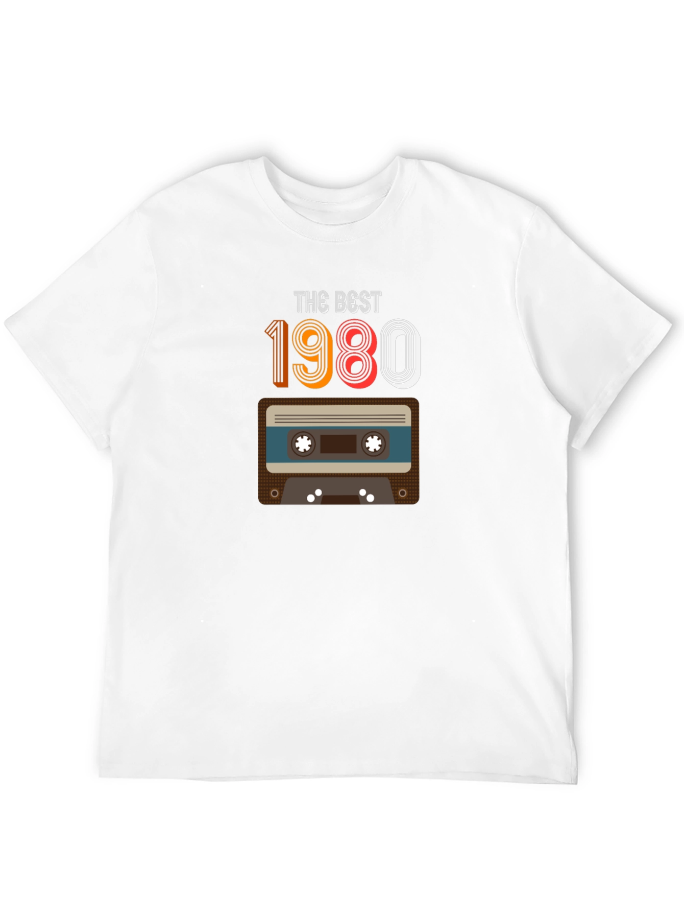 Black Retro 1980 Cassette Tape Graphic T-Shirt view 12
