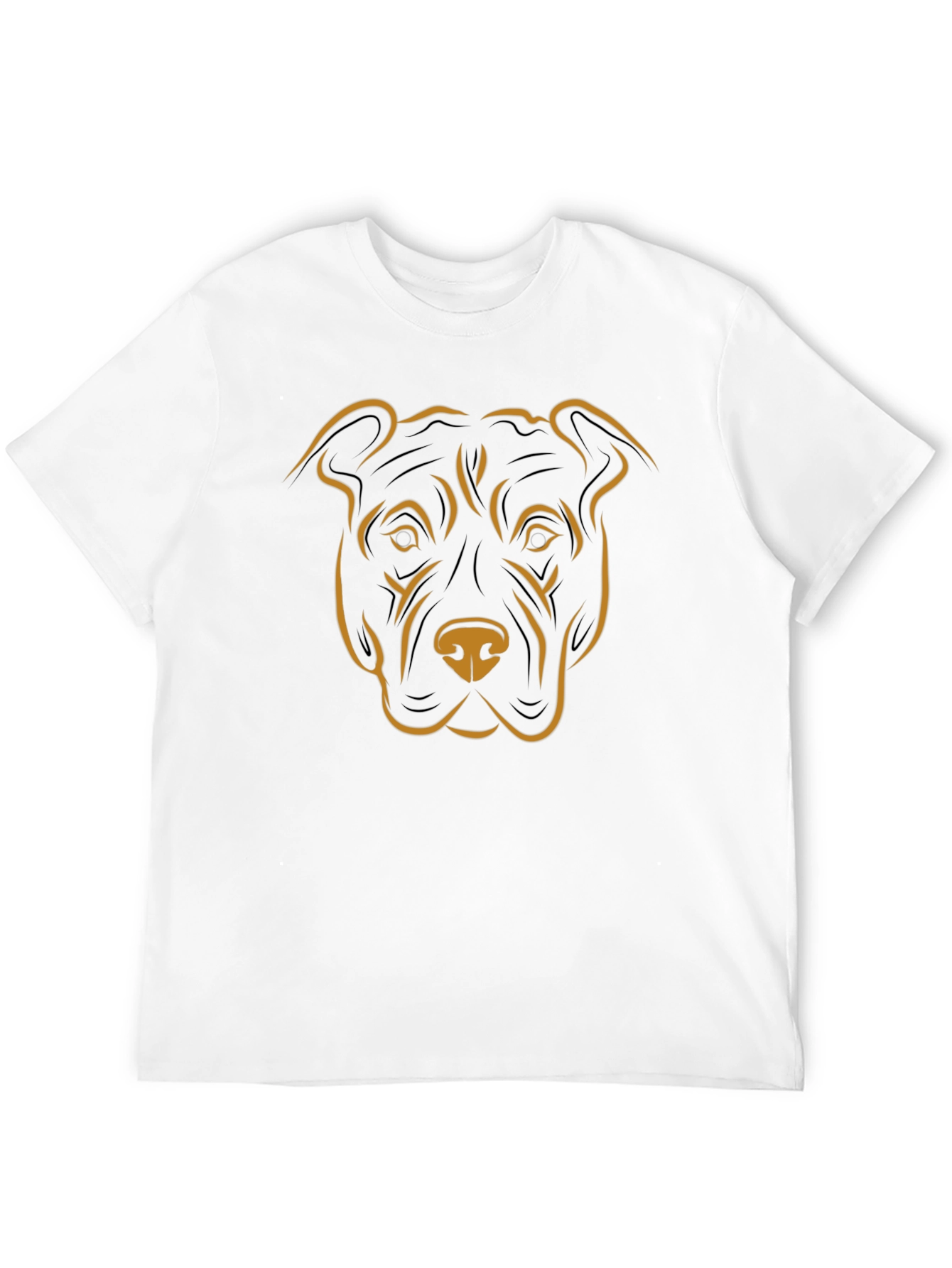 Black Dog Face Graphic Tee - Black Cotton T-Shirt view 12