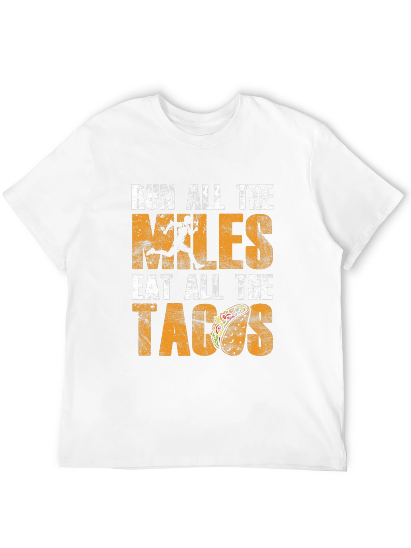 Black Run All The Miles Eat All The Tacos Black T-Shirt view 12