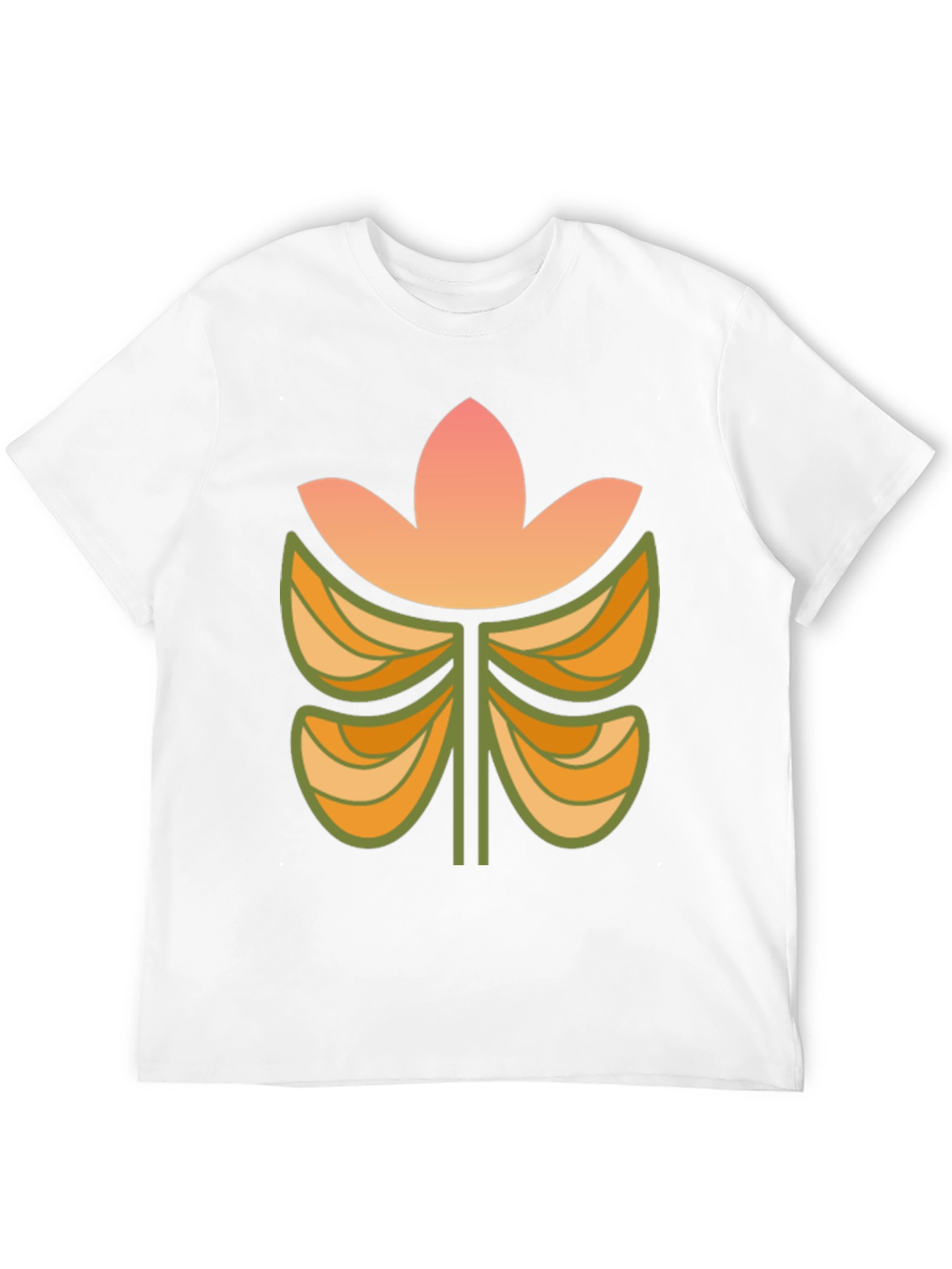 Black Retro Floral Black T-Shirt view 12