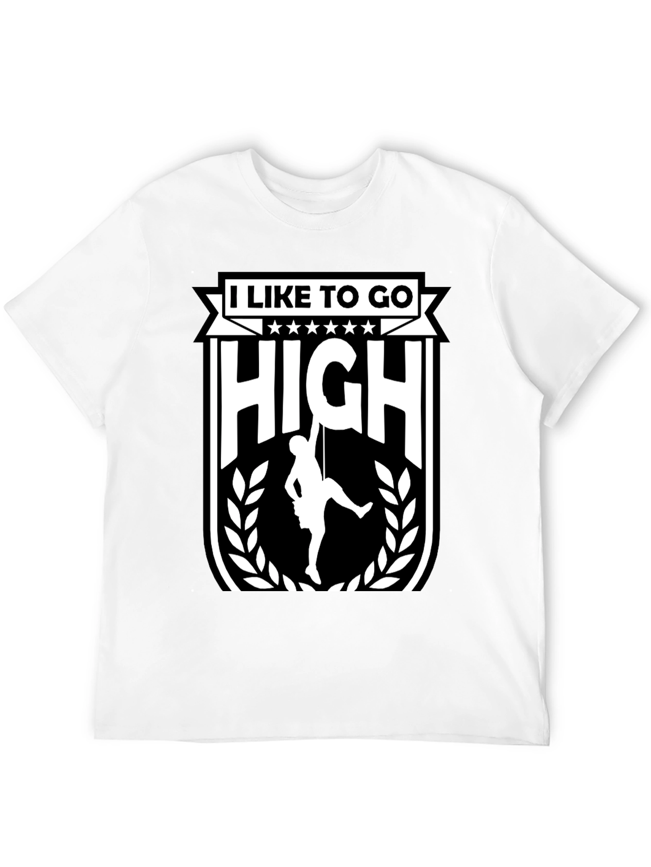 Black I Like To Go High Climbing T-Shirt view 12