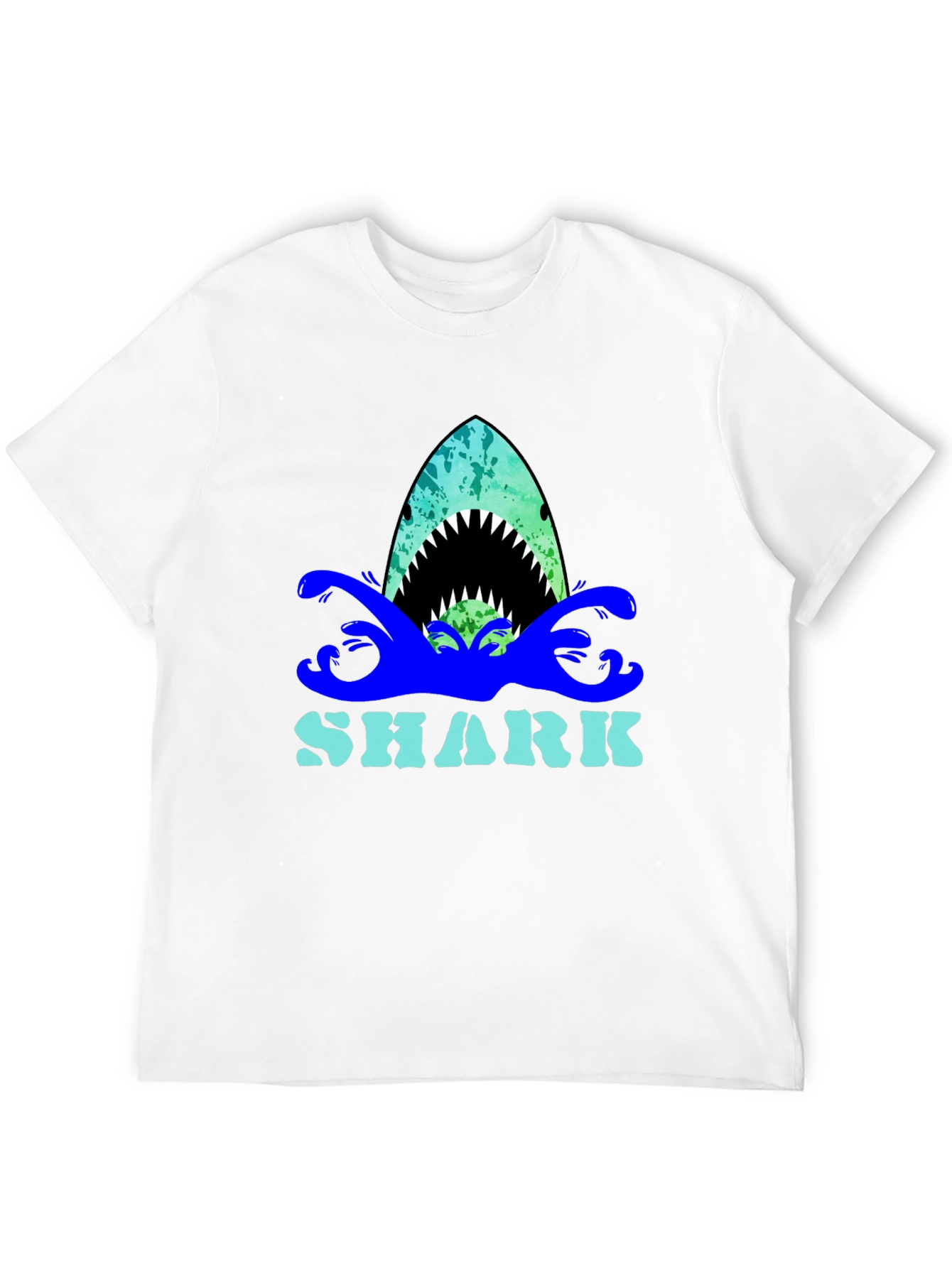 Black Shark Graphic Print Crew Neck T-Shirt view 12