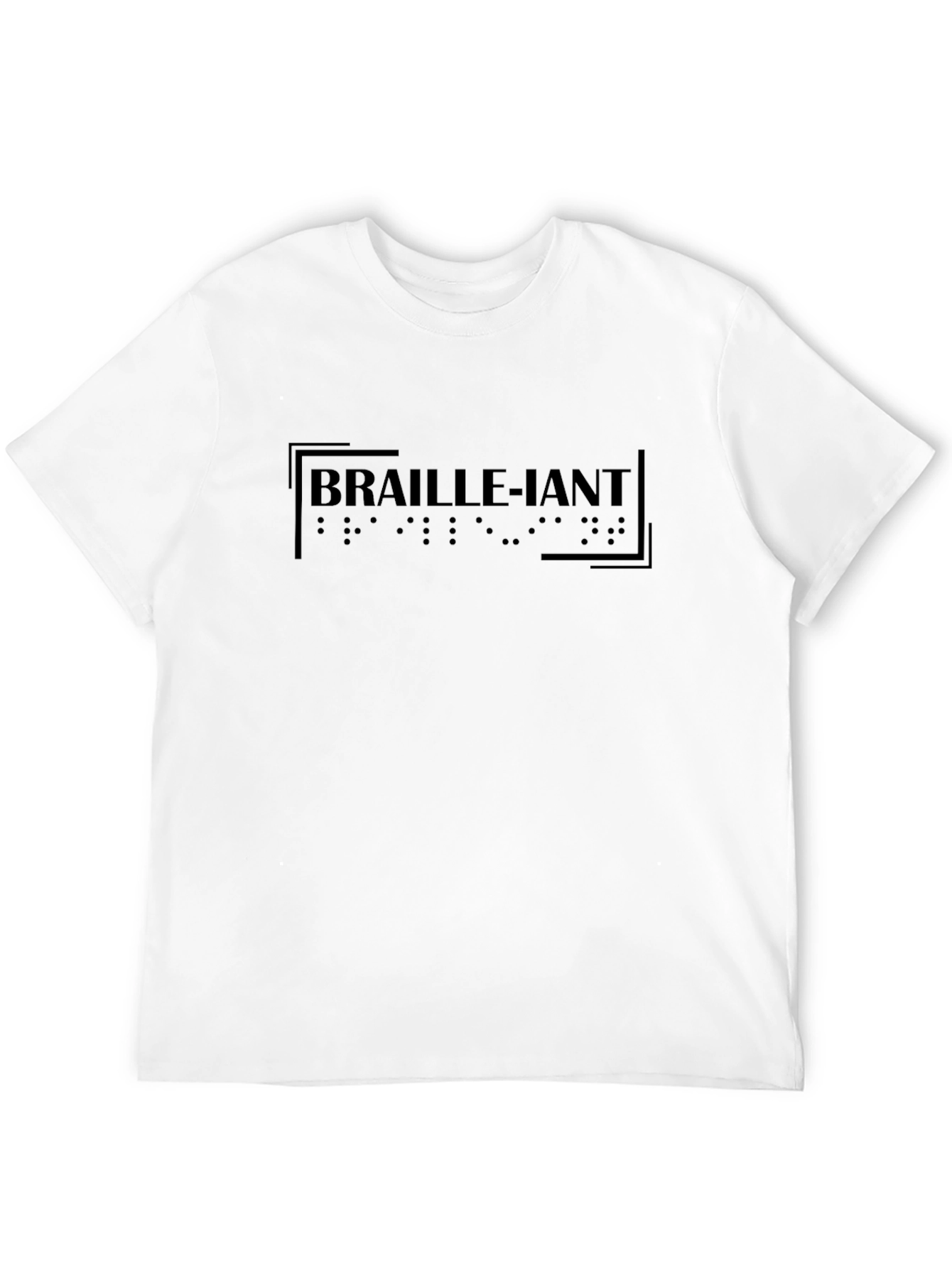 Black Braille-iant Graphic T-Shirt - Inclusive Design view 12