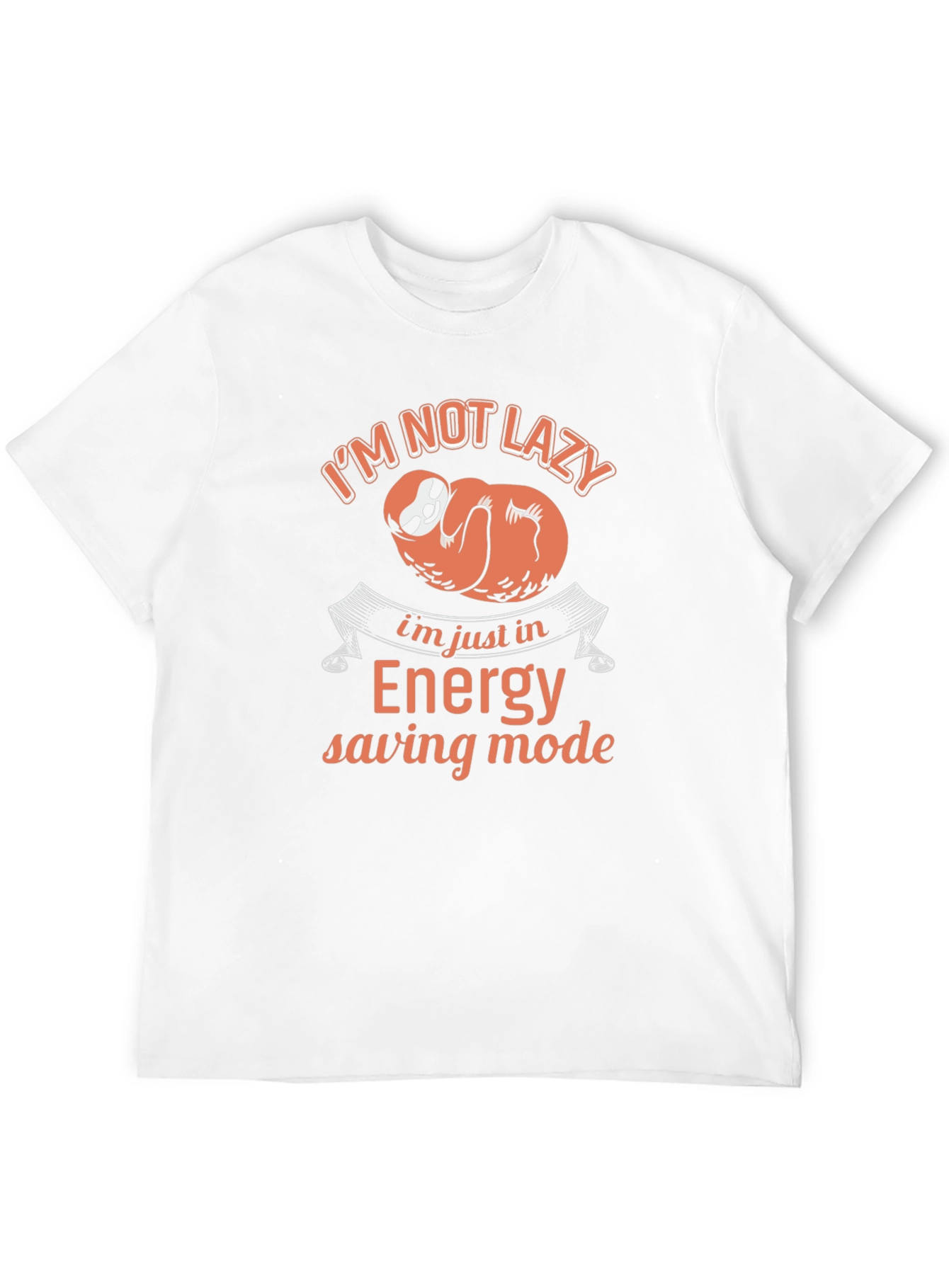 Black Energy Saving Mode Sloth T-Shirt view 12