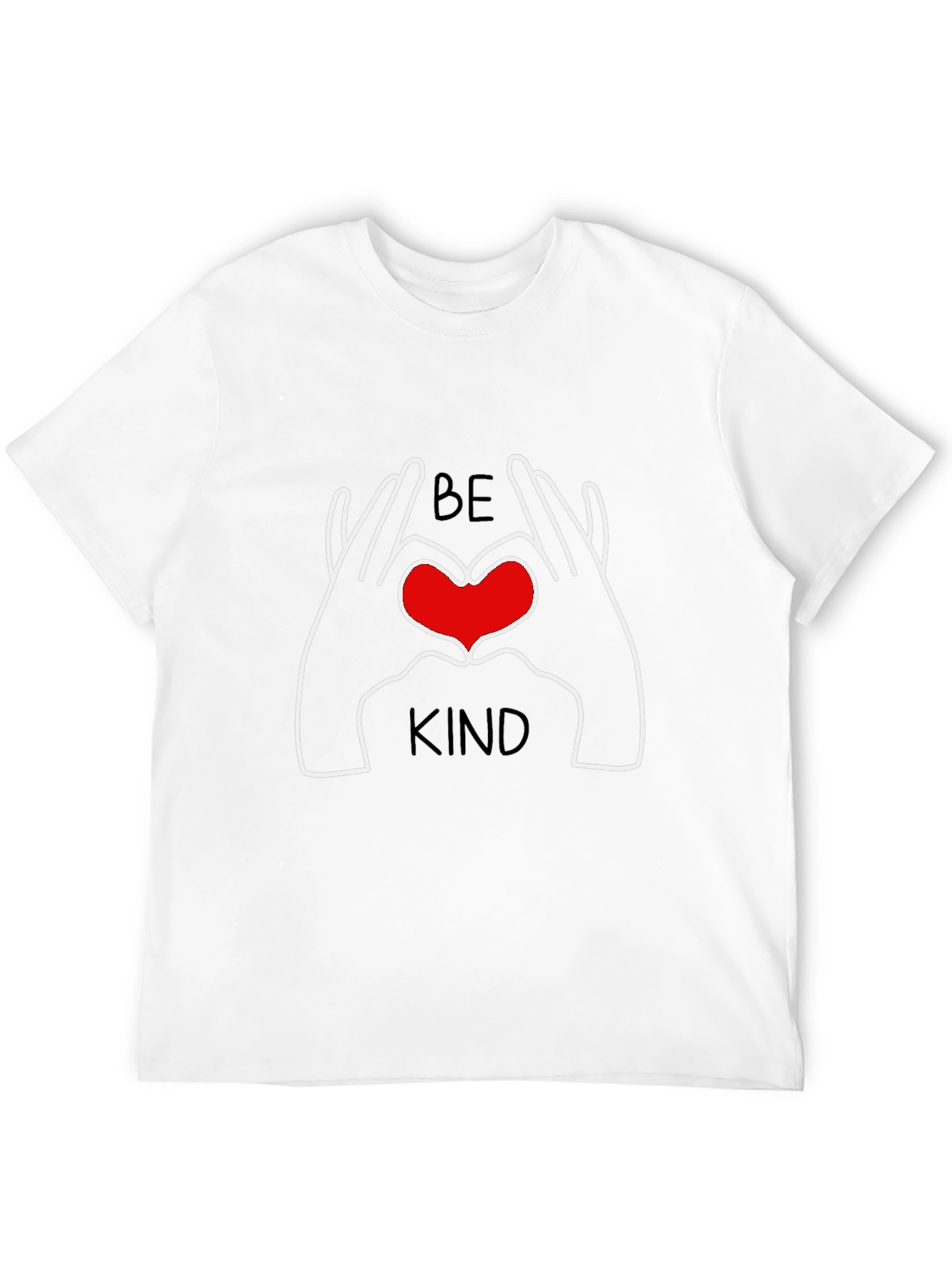 Black Be Kind Heart Hands Graphic T-Shirt view 12