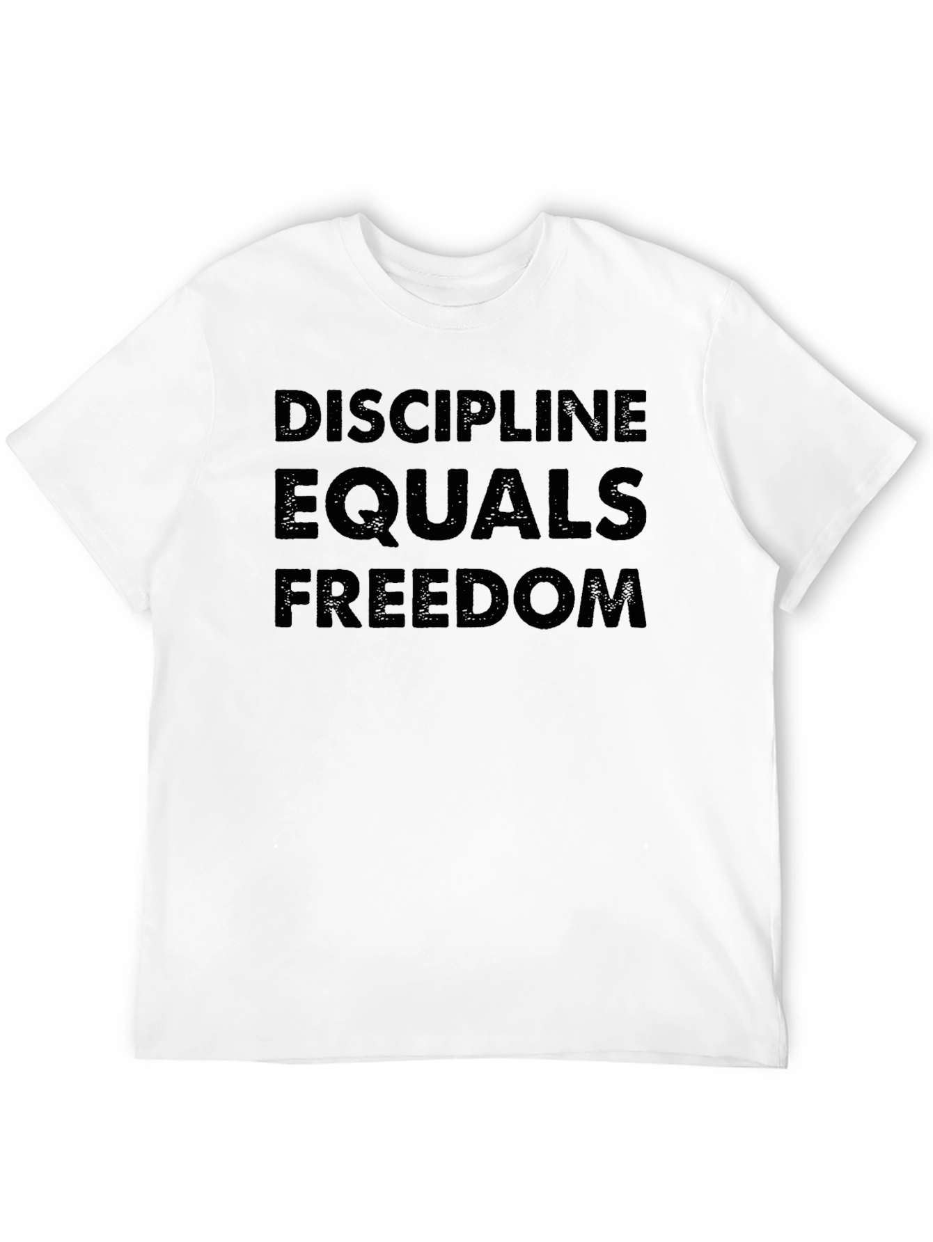 Black Discipline Equals Freedom Graphic T-Shirt view 12