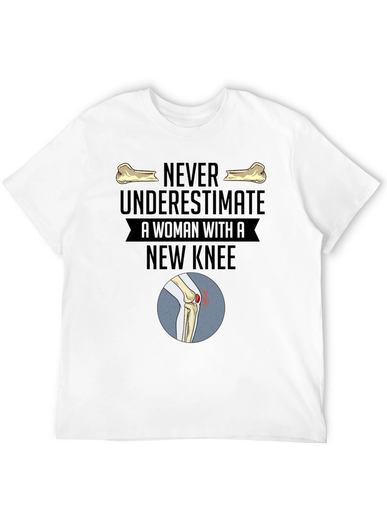 Black New Knee Woman Graphic Tee view 12