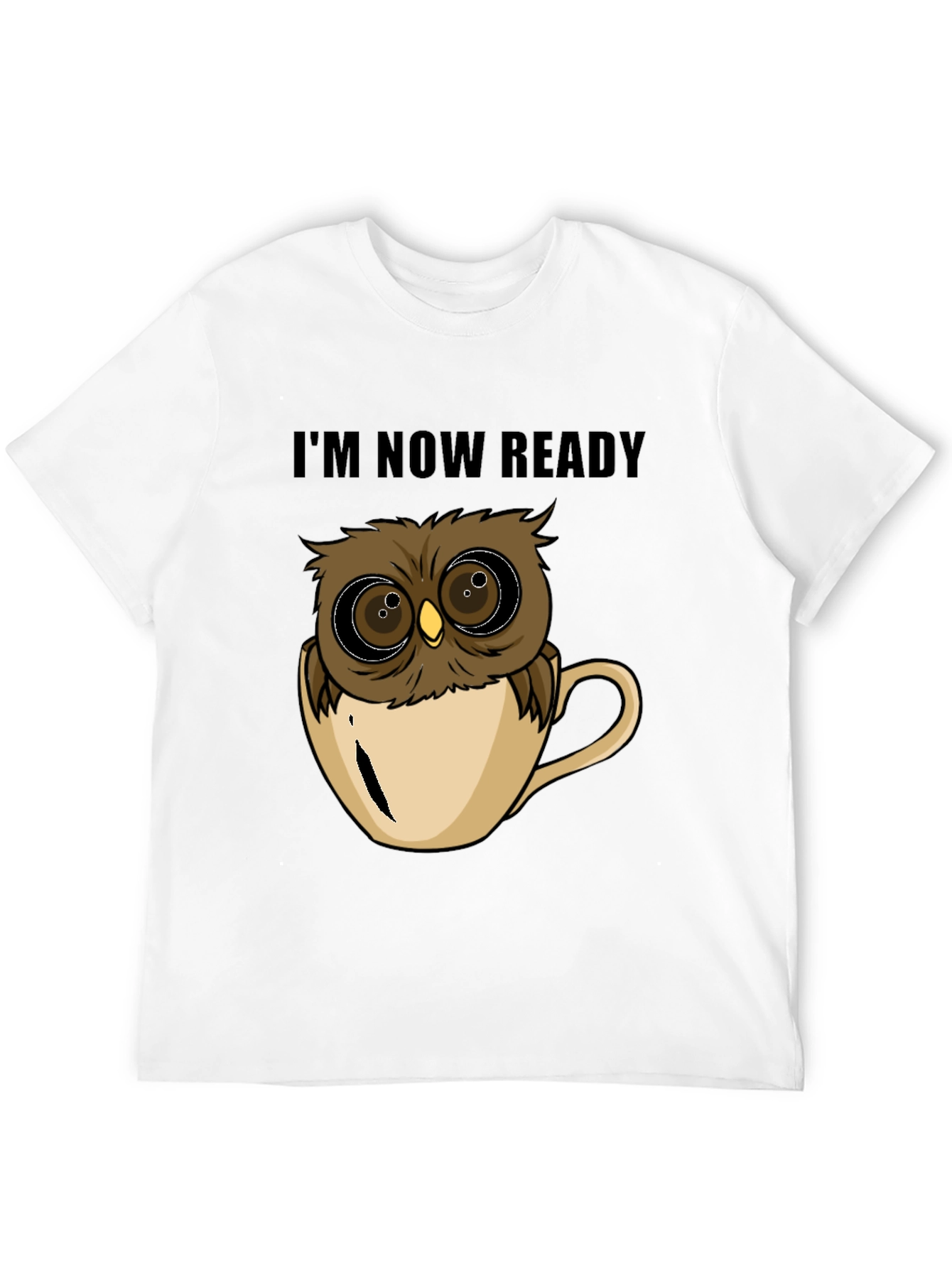 Black Owl in Cup T-Shirt - I'm Now Ready view 12