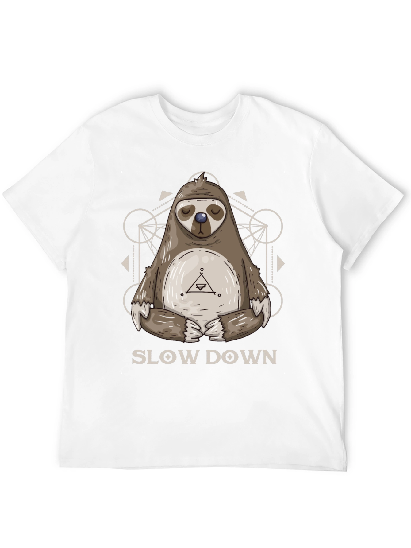 Black Relaxed Sloth Graphic Tee - Slow Down Shirt view 12