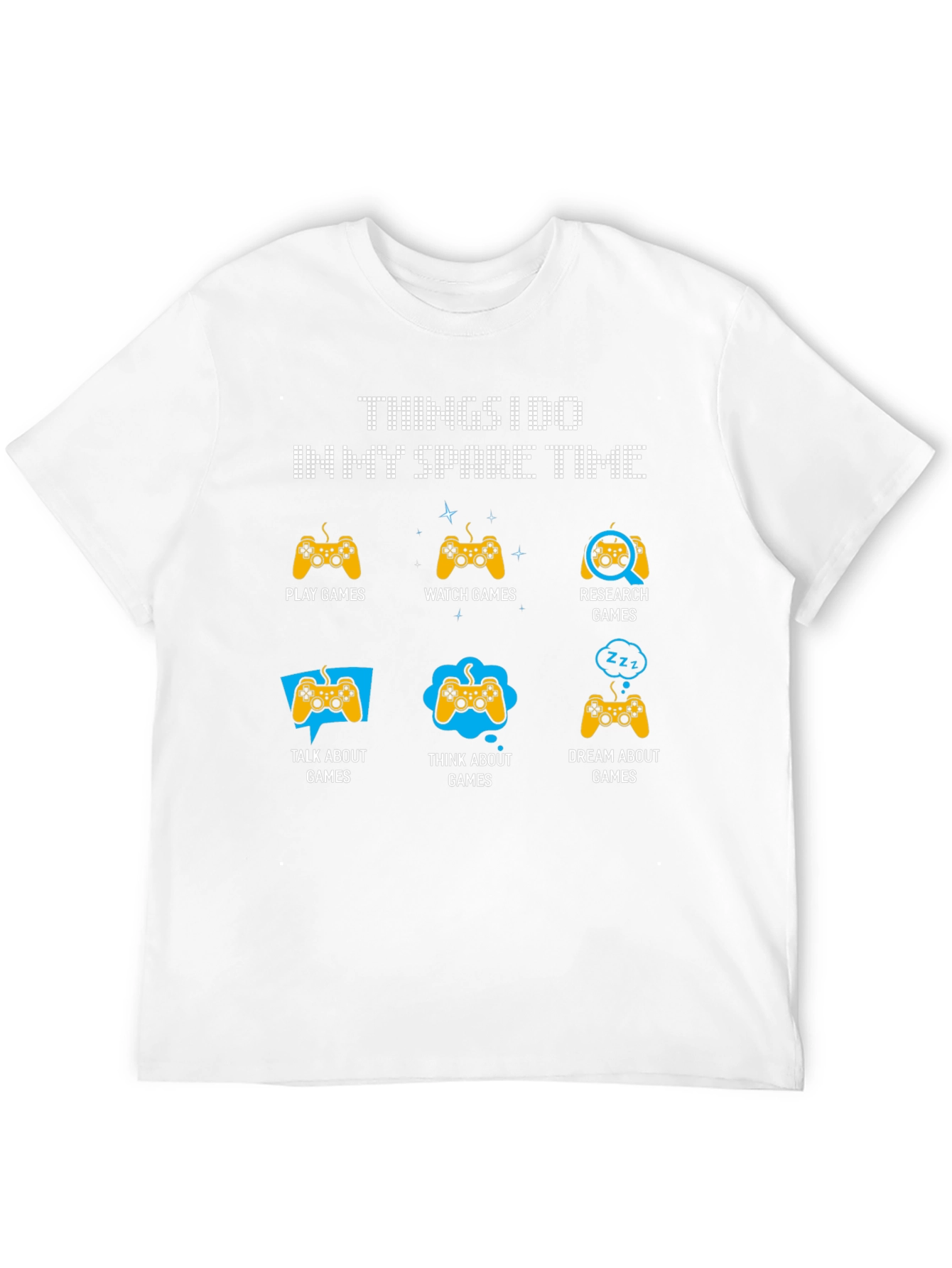 Black Gamer Spare Time T-Shirt: Play, Watch, Dream view 12