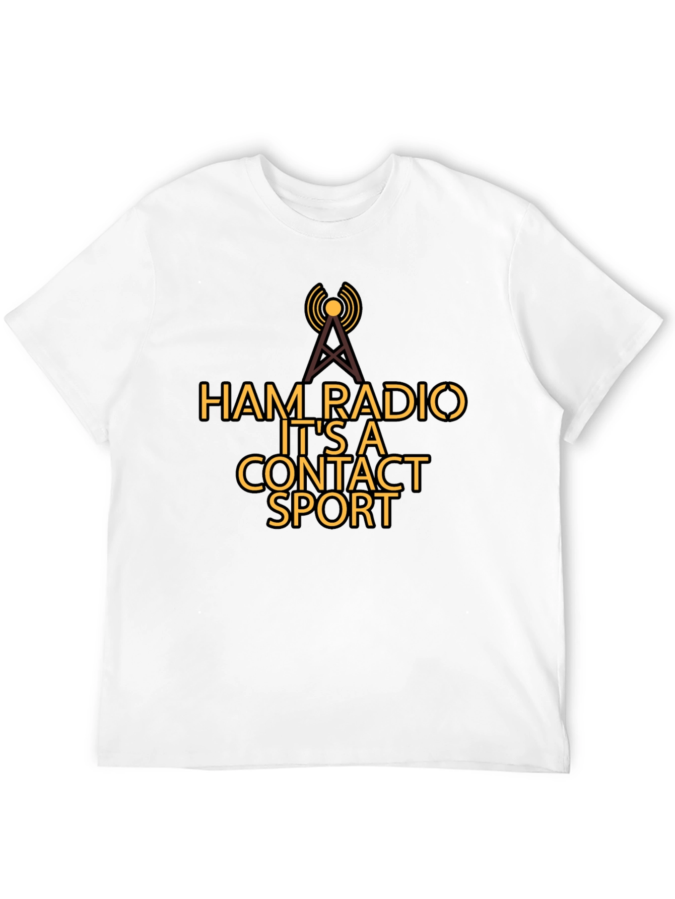 Black Ham Radio Contact Sport T-Shirt view 12