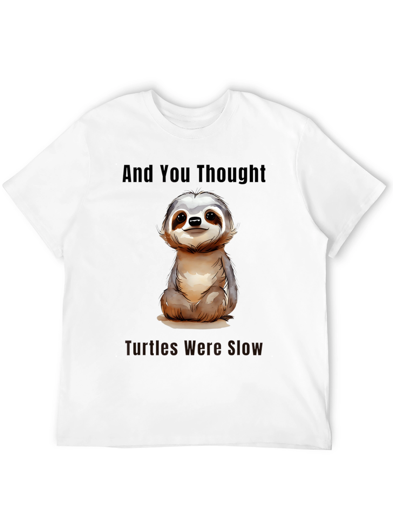 Black Sloth Lover T-Shirt: Slow & Steady Wins view 12