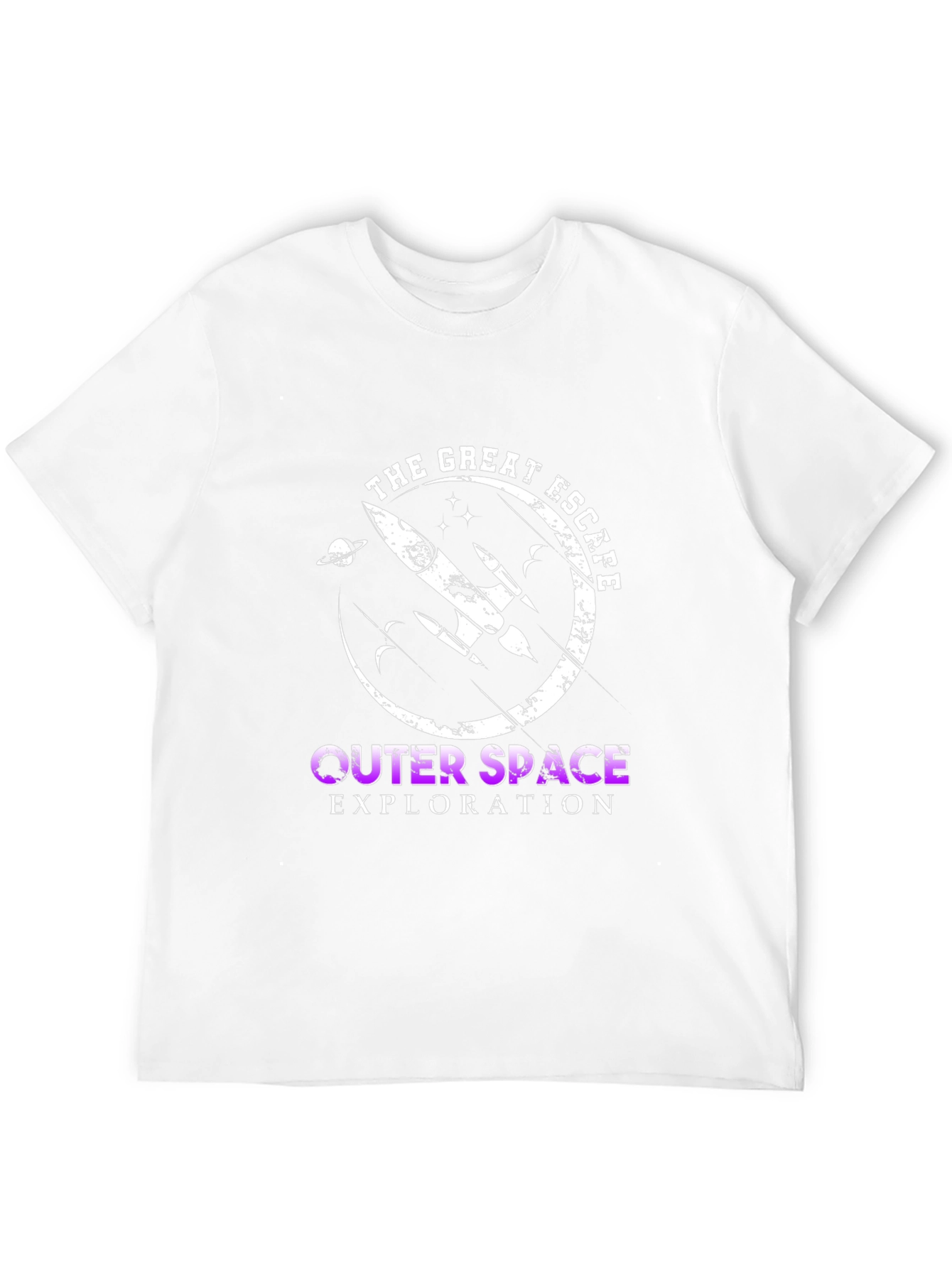 Black The Great Escape Outer Space Exploration T-Shirt view 12