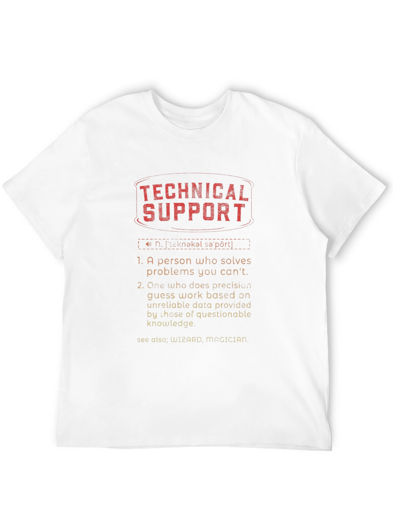 Black Technical Support Definition T-Shirt view 12