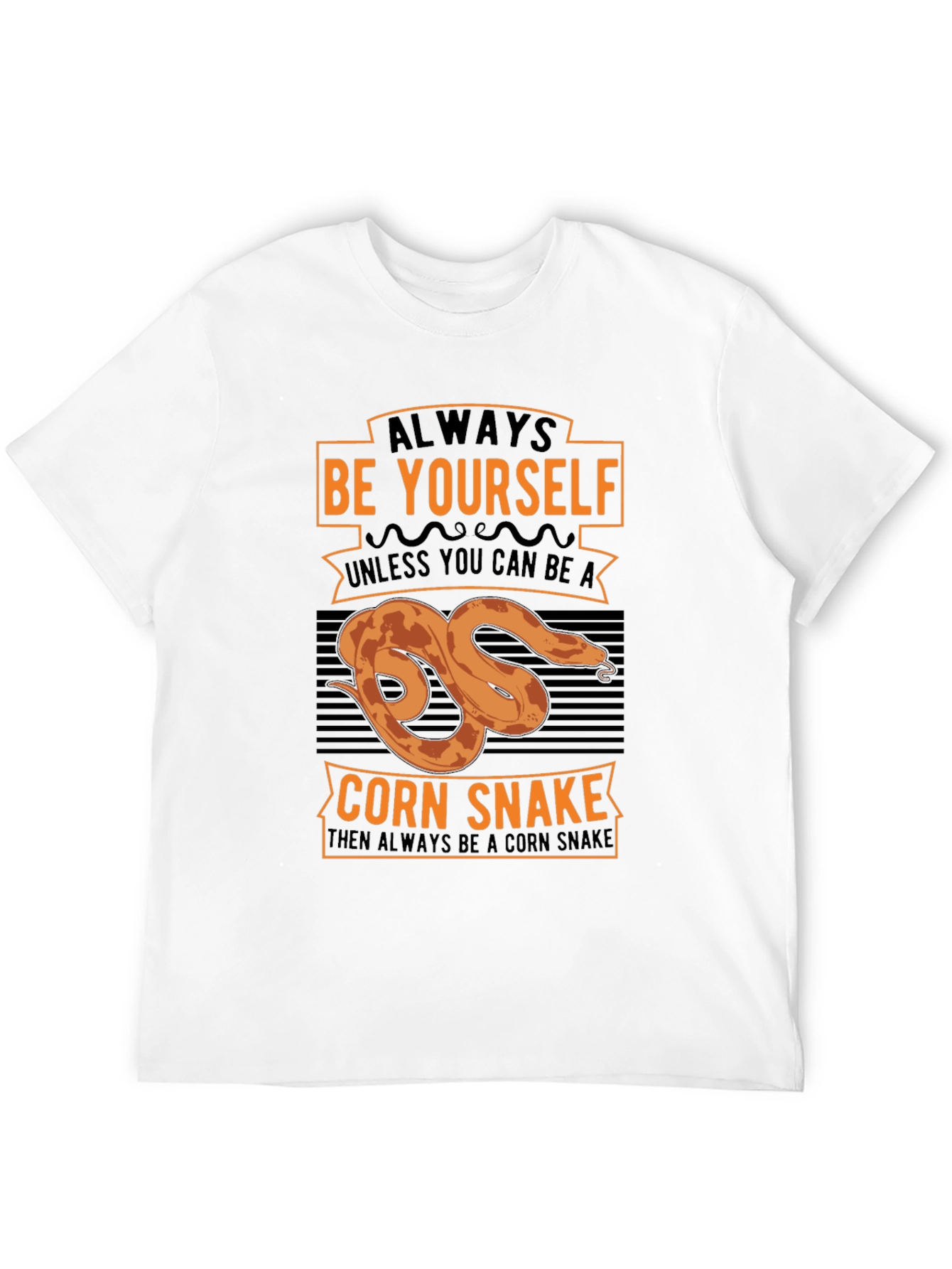 Black Always Be Yourself Corn Snake Graphic T-Shirt view 12