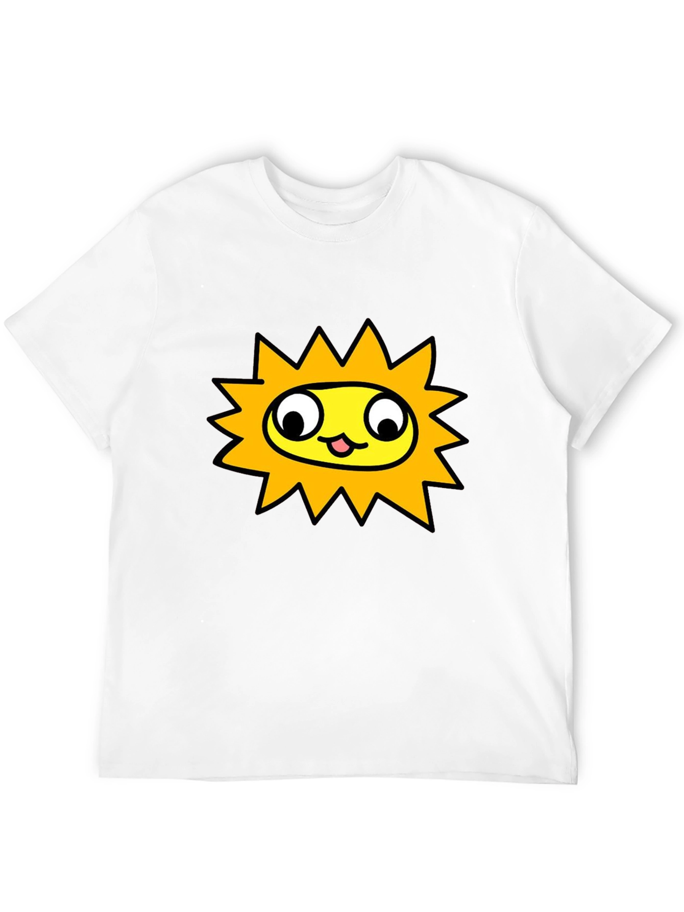 Black Sunny Character Graphic Tee - Black Crew Neck Shirt view 12