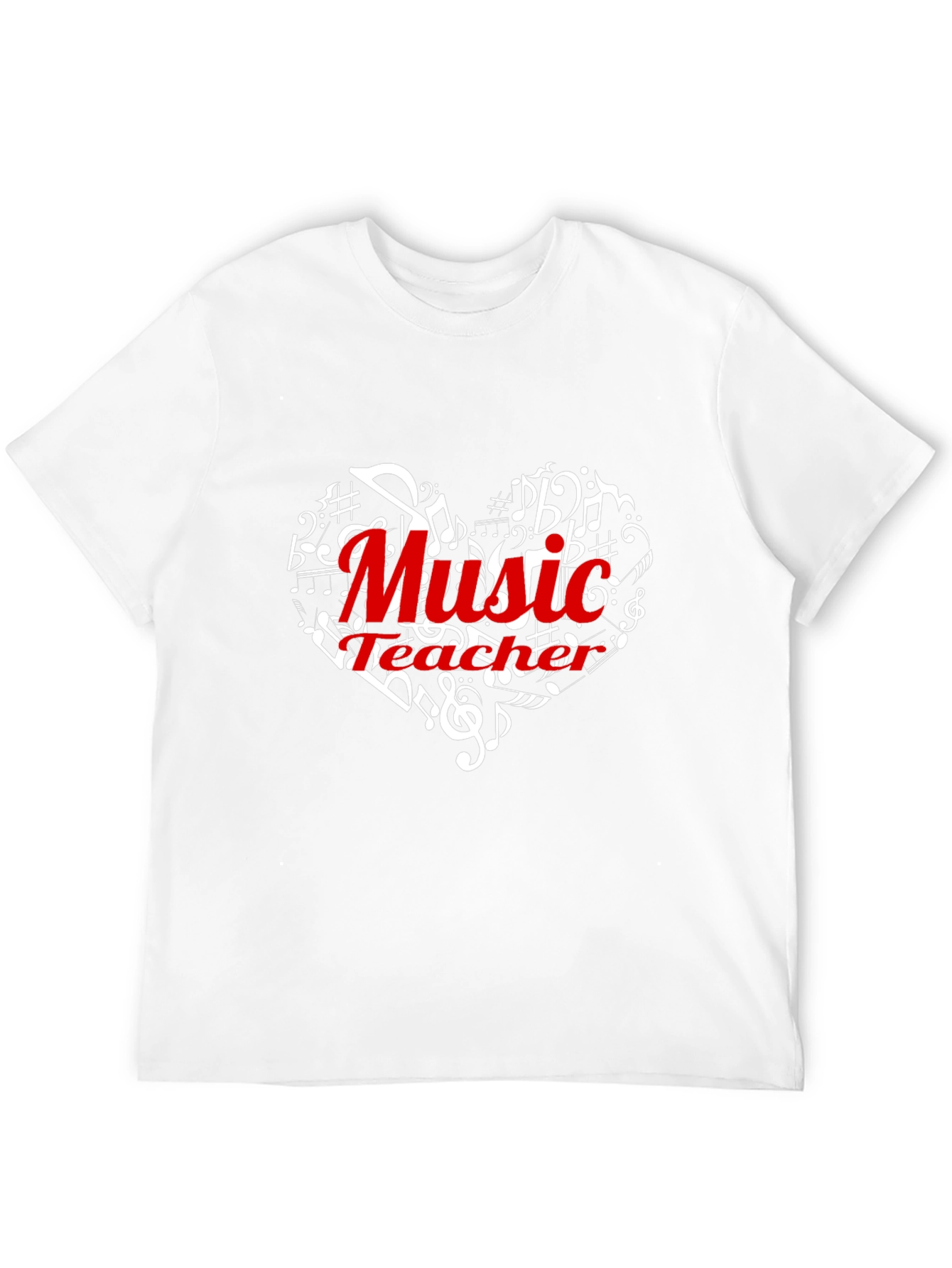 Black Music Teacher Heart T-Shirt view 12