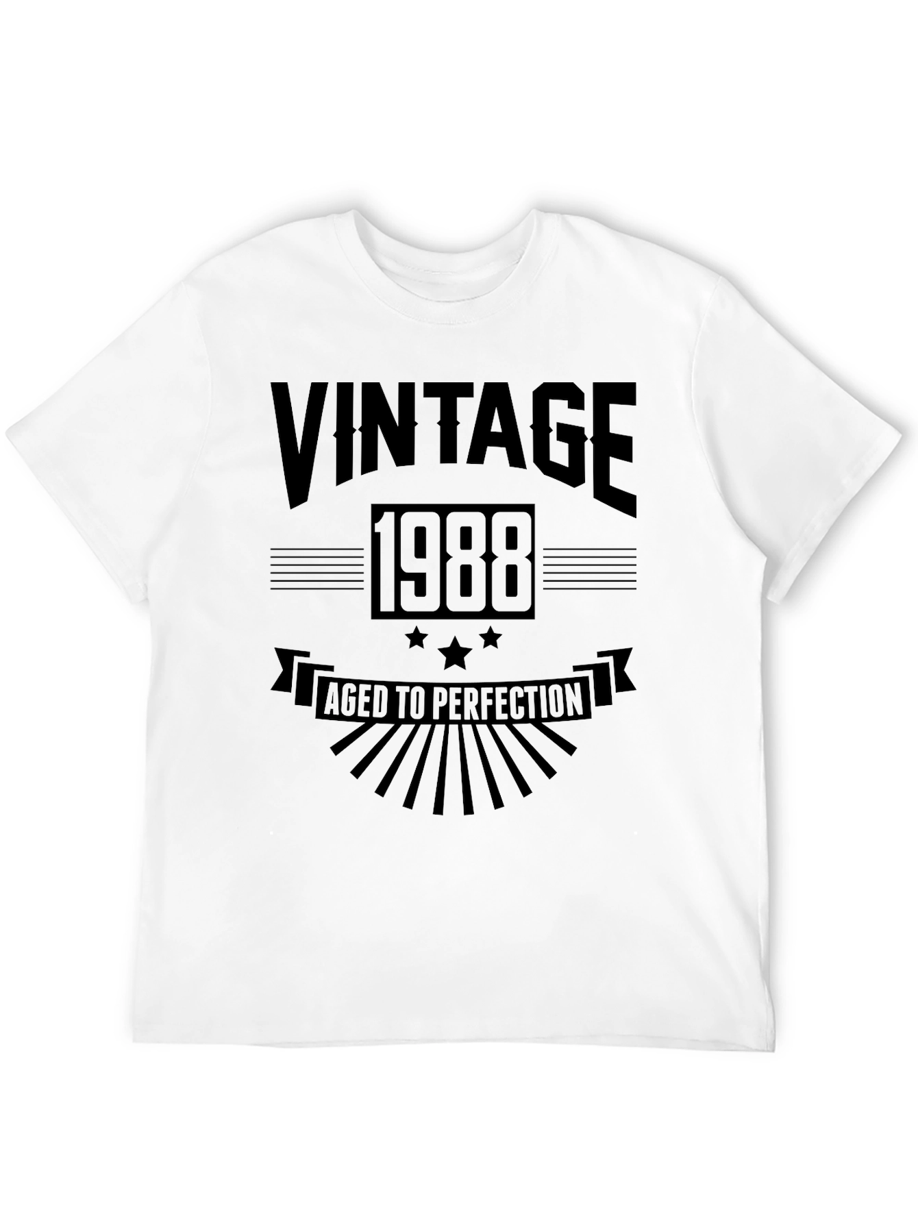 Black Vintage 1988 Aged to Perfection T-Shirt view 12